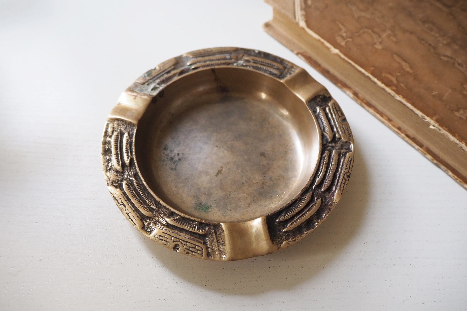 Vintage brass ashtray | Vintage ashtray | Brass ashtray
