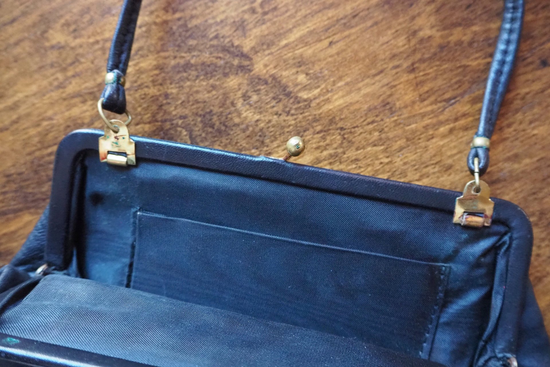 Vintage leather purse bag | Vintage leather bag | Black purse bag | Vintage leather clutch | Vintage purse