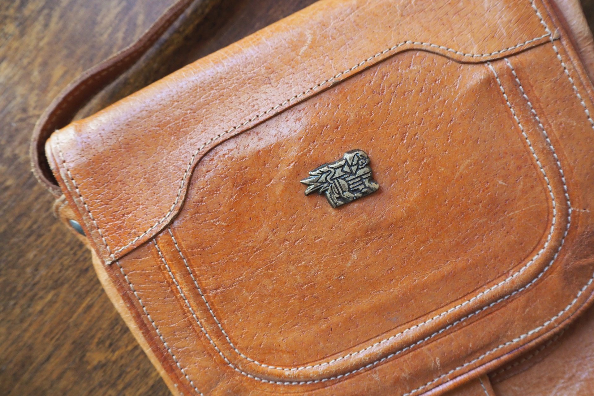 Vintage leather crossbody bag | Small crossbody bag | Vintage leather bag | Brown leather bag