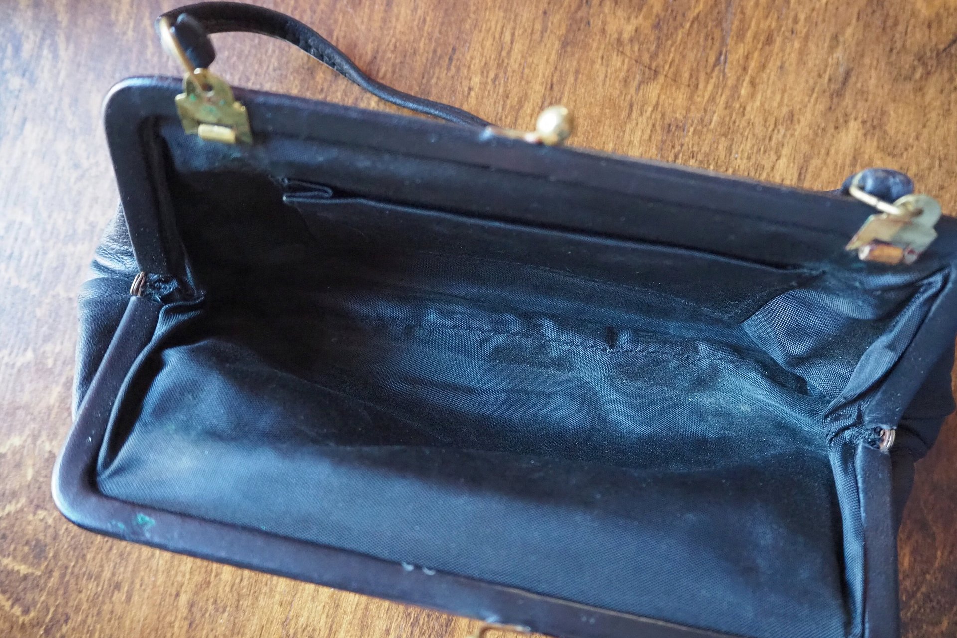 Vintage leather purse bag | Vintage leather bag | Black purse bag | Vintage leather clutch | Vintage purse