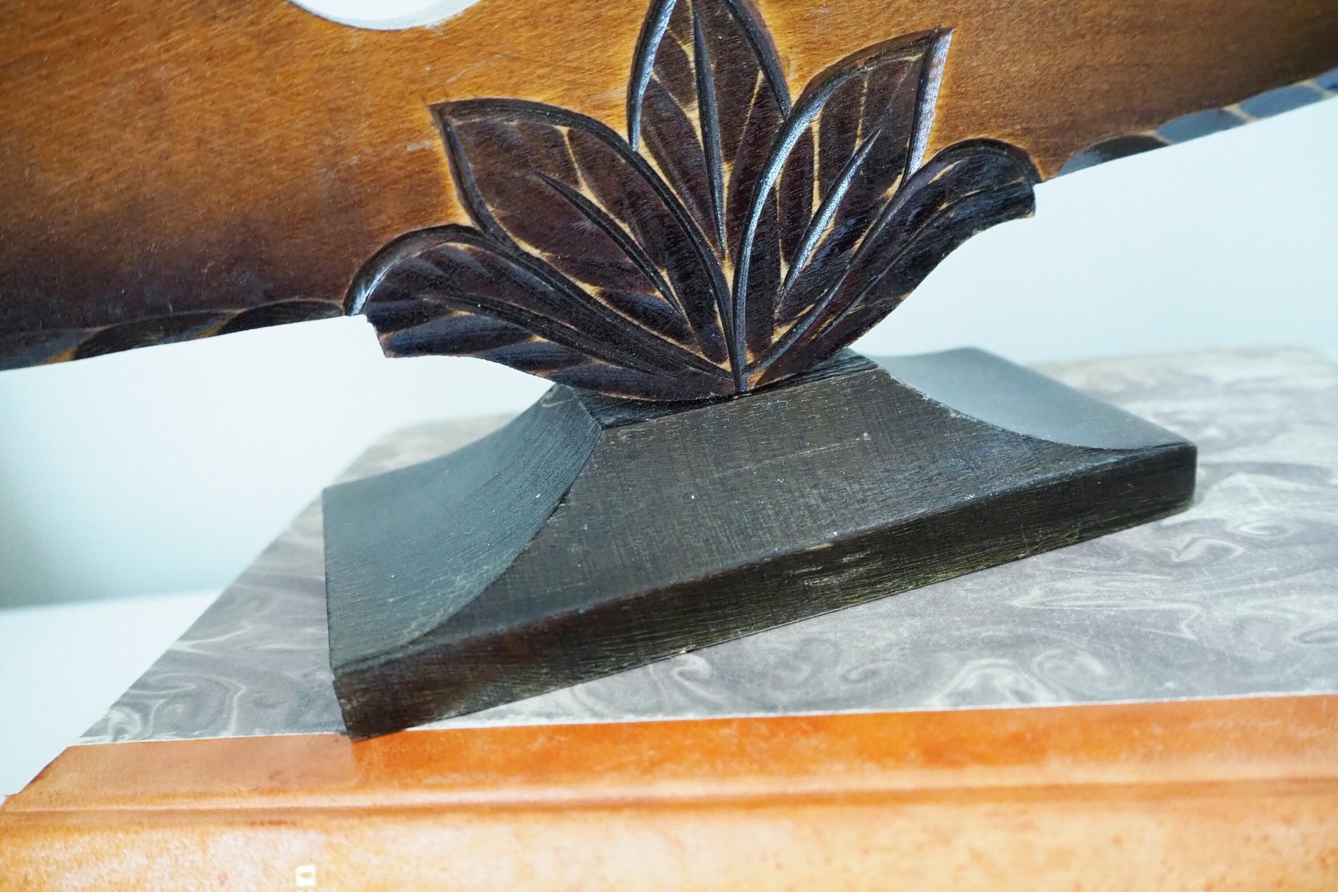 Vintage wooden candelabra | Wooden candelabra | Five arm wooden candlestick holder