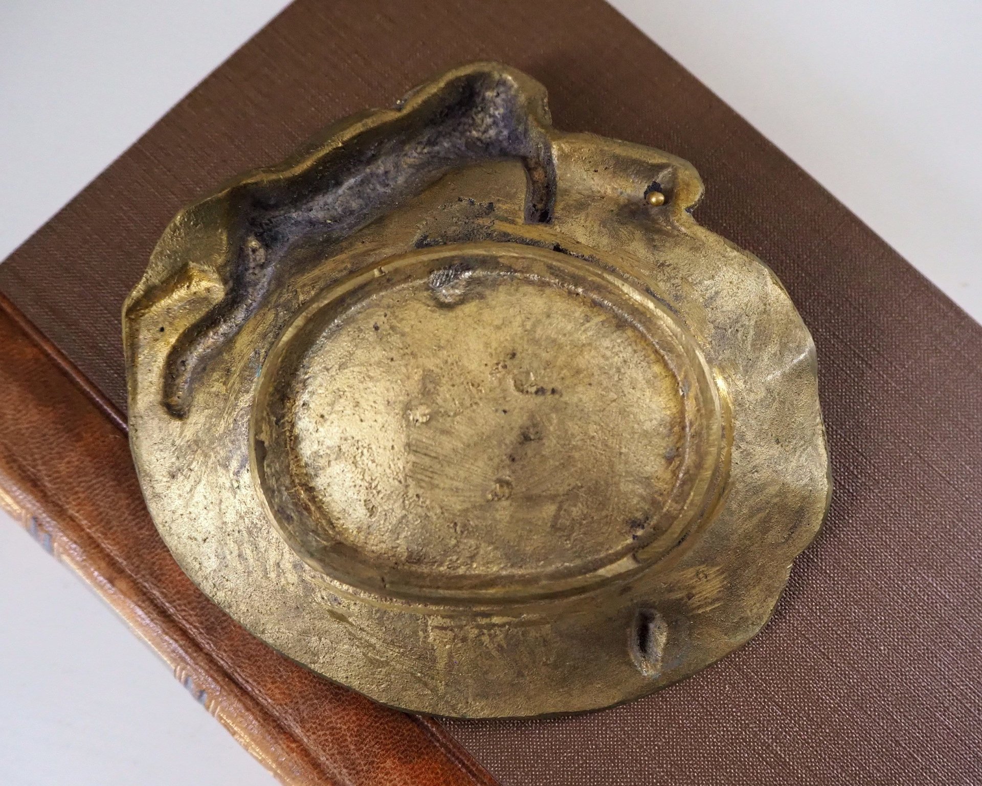 Vintage trinket dish | Vintage brass trinket dish | Vintage soap dish | Vintage angel dish | Vintage jewelry dish