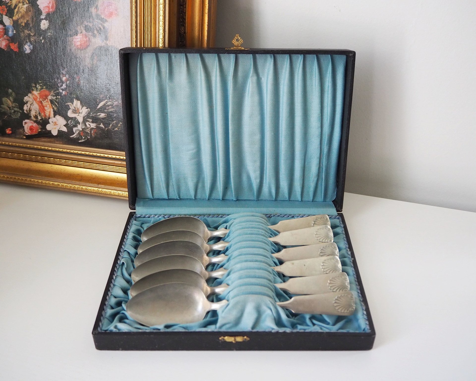 Set of six vintage tablespoons | Large vintage spoons | Musla tablespoons | Vintage alpacca silver tablespoons | Vintage alpacca spoons