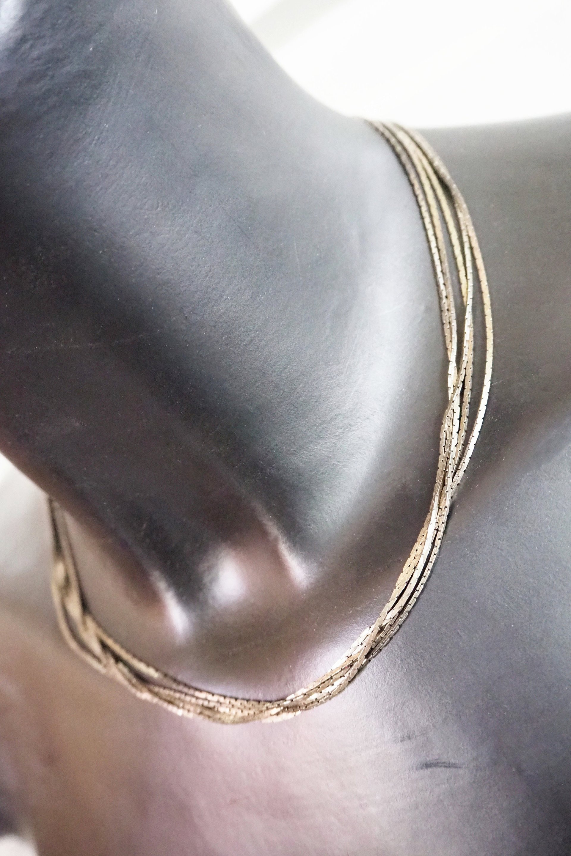 Vintage multichain necklace | Silver tone necklace | Vintage silver tone necklace | Multi-chain necklace | Thin multichain necklace