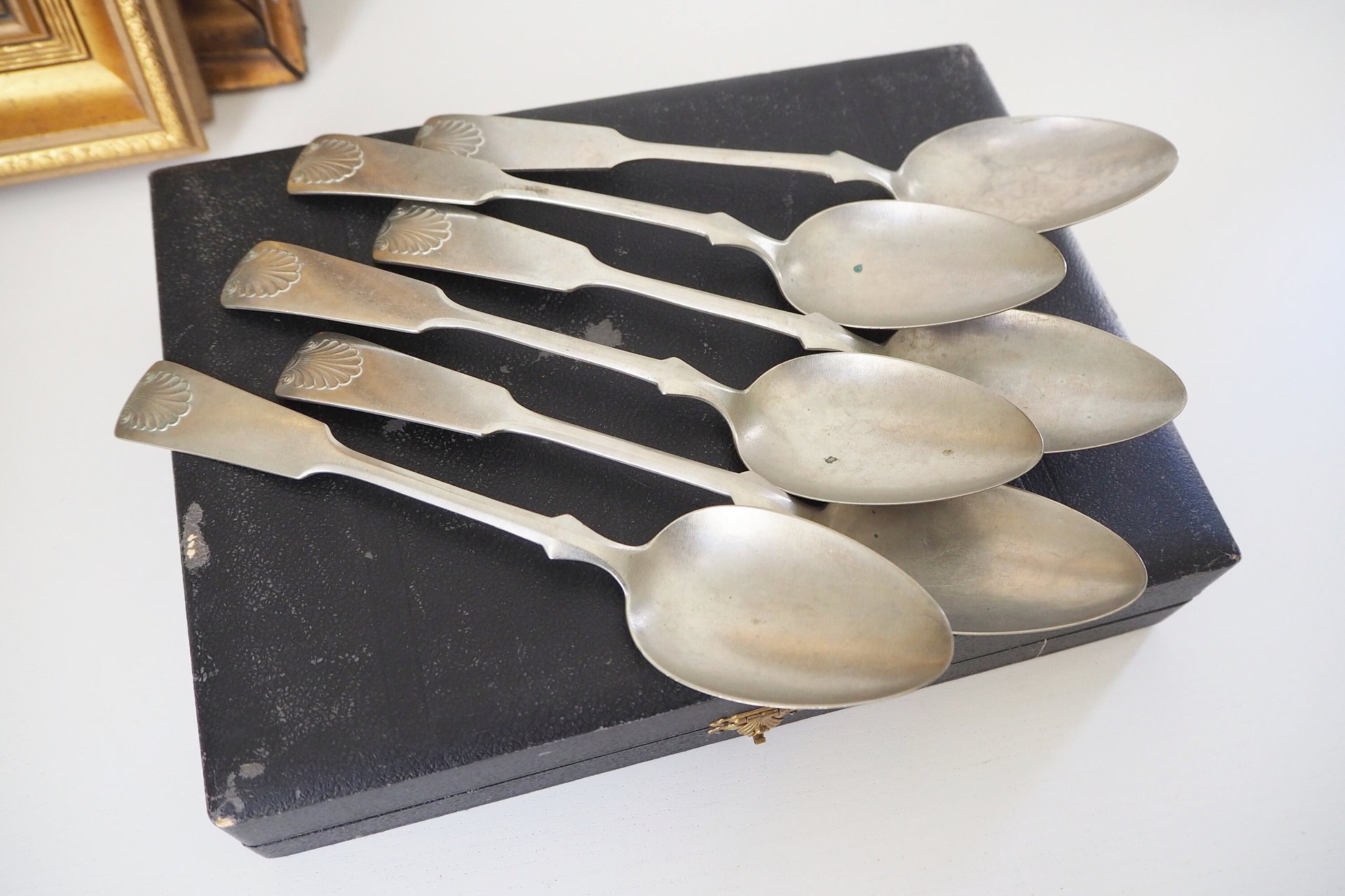 Set of six vintage tablespoons | Large vintage spoons | Musla tablespoons | Vintage alpacca silver tablespoons | Vintage alpacca spoons