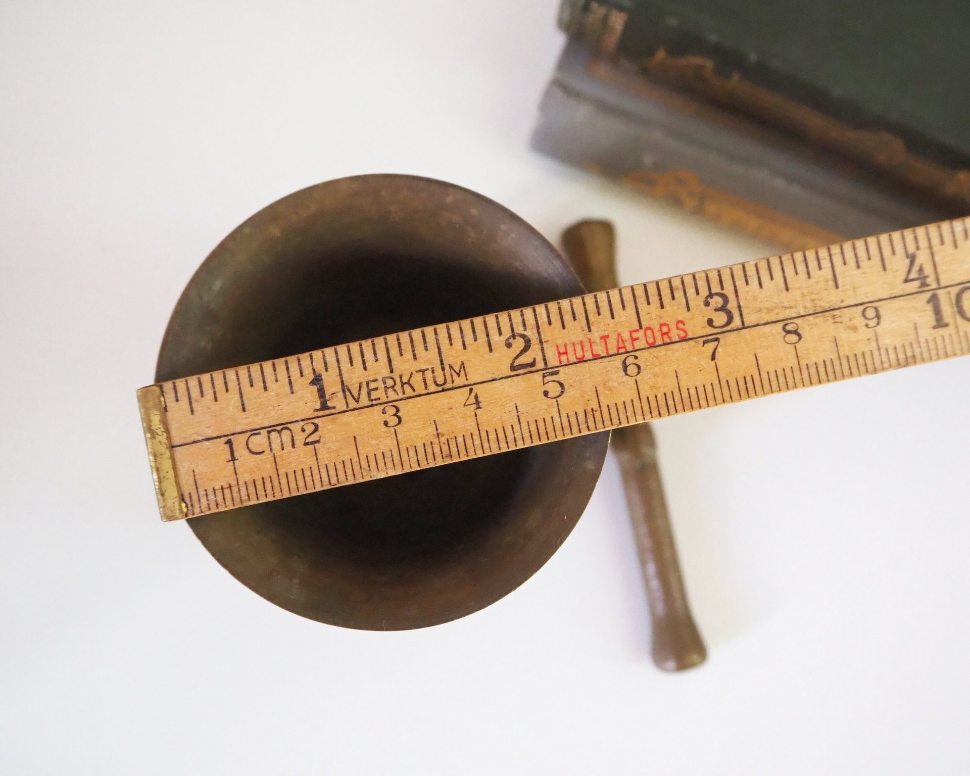 Vintage brass mortar and pestle | Small brass mortar | Small vintage mortar and pestle