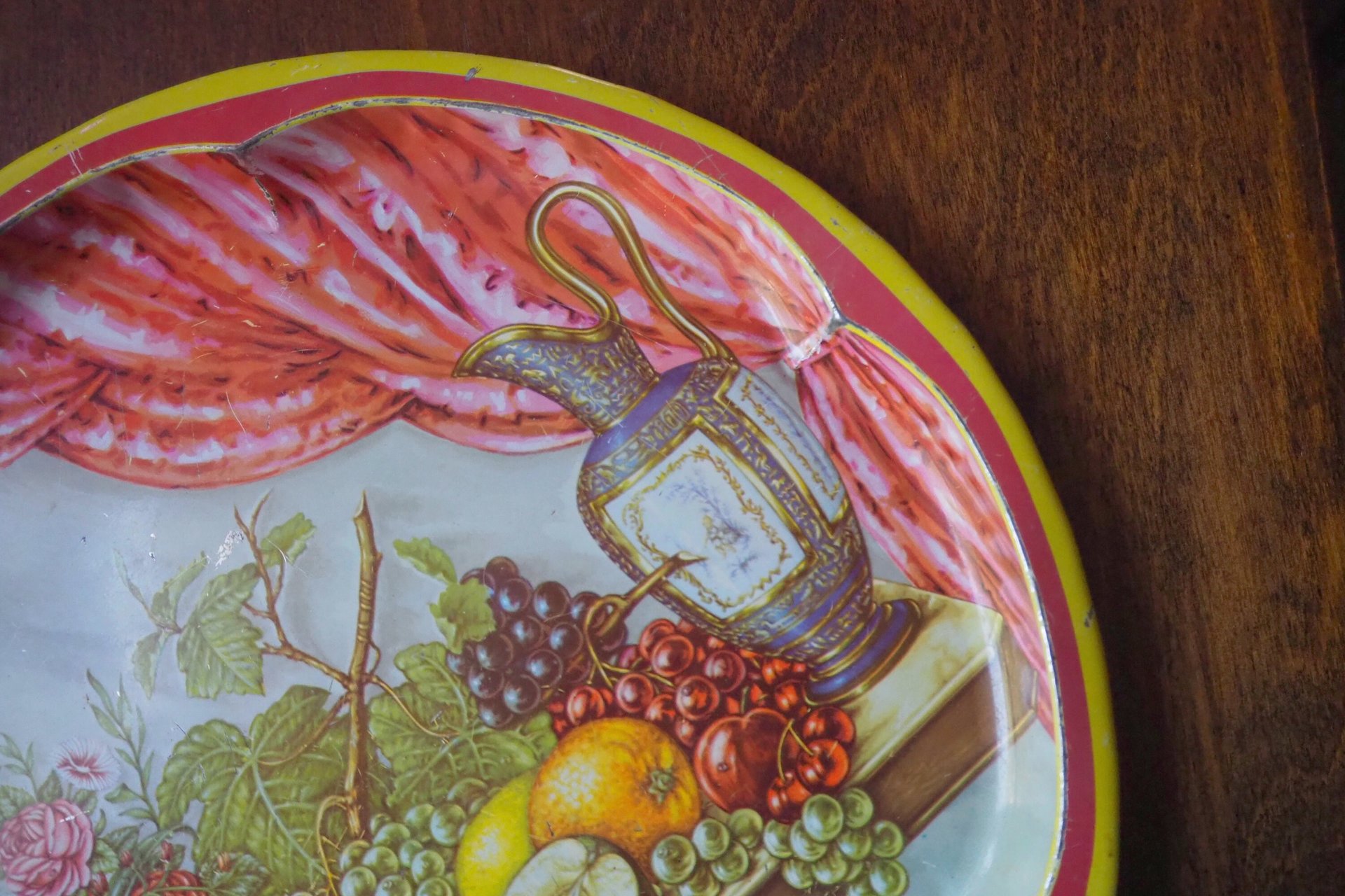 Vintage Daher Decorated Ware tray | Vintage floral tin tray | Vintage scalloped tin tray | Vintage tray | Made in England