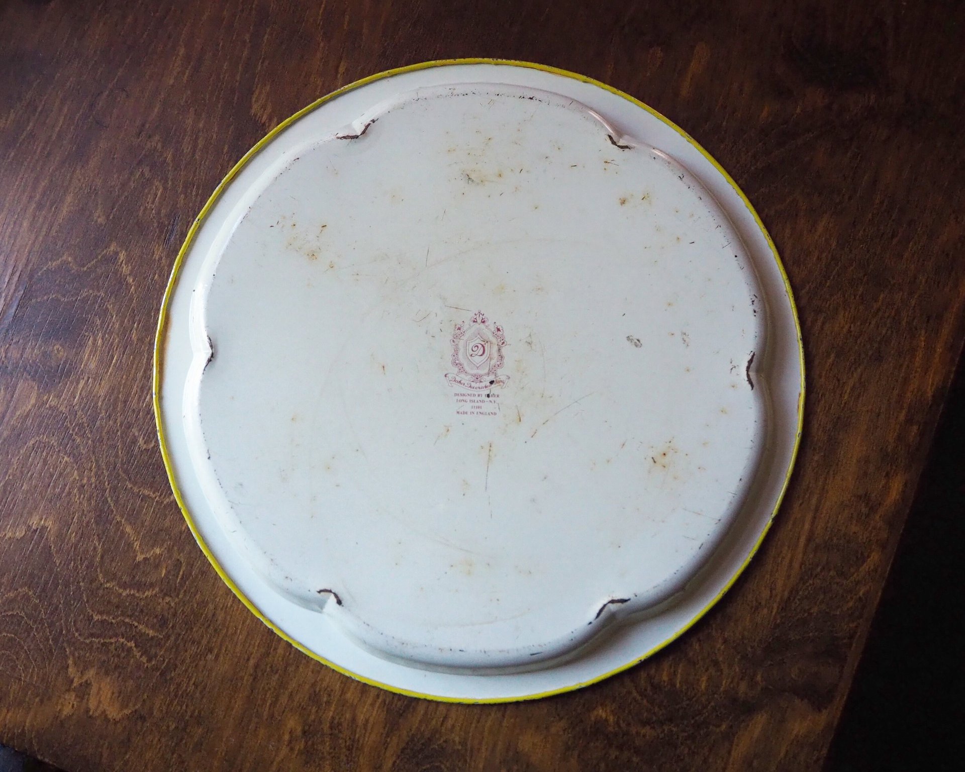 Vintage Daher Decorated Ware tray | Vintage floral tin tray | Vintage scalloped tin tray | Vintage tray | Made in England