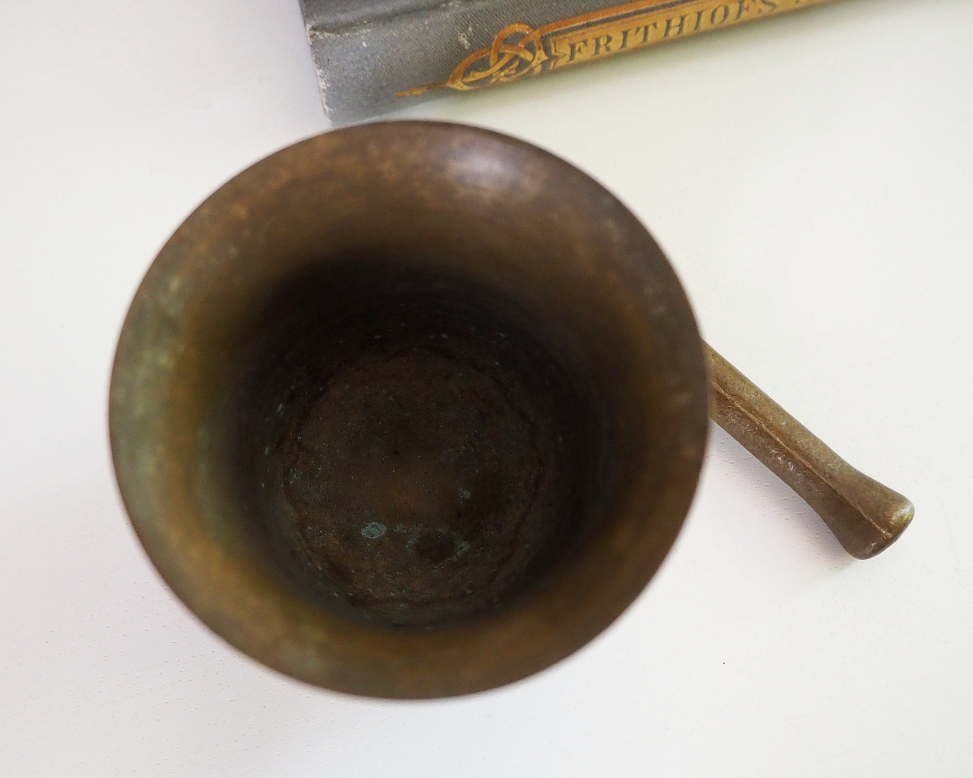 Vintage brass mortar and pestle | Small brass mortar | Small vintage mortar and pestle