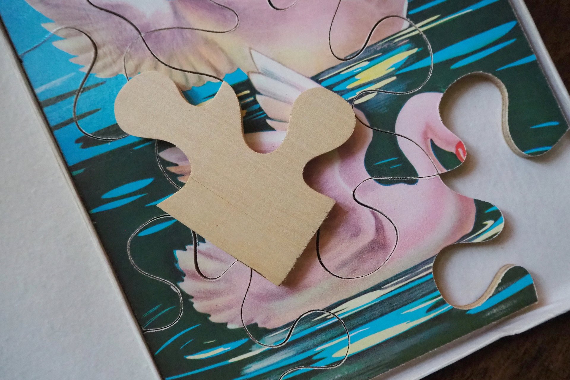 Vintage picture puzzle | Vintage goose puzzle | Retro picture puzzle | Wooden goose puzzle | Wooden picture puzzle