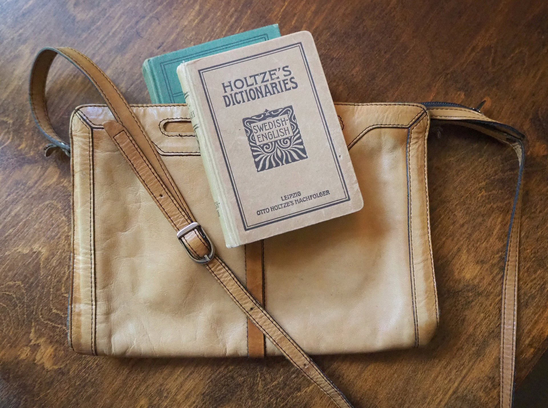 Vintage leather crossbody bag | Vintage leather bag | Light brown leather bag | Vintage handbag