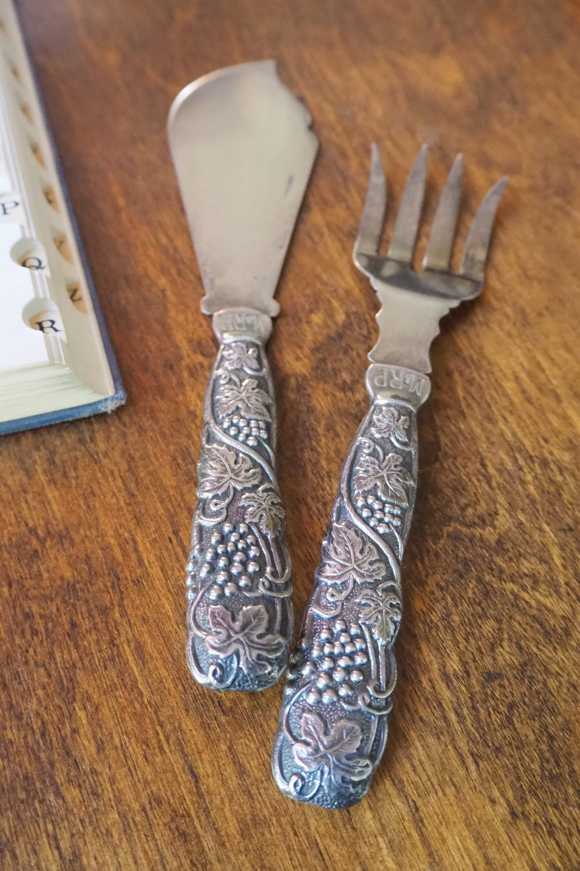 Vintage alpacca silver serving utensils | Alpacca silver serving utensils | Vintage serving set | 1950s serving set