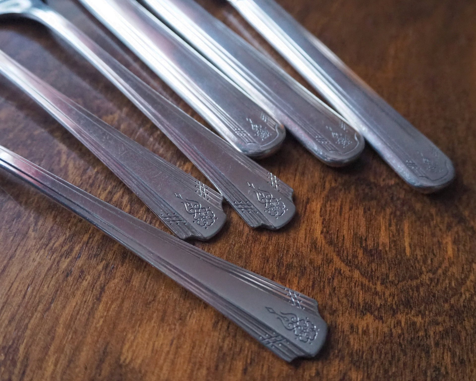 Vintage cutlery set for six | Silver plated cutlery set | Vintage silver plated forks and knives | Camden cutlery set