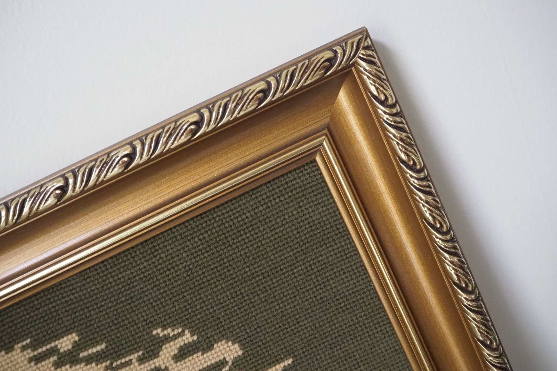 Vintage needlepoint wall art | Religious needlepoint | Scandinavian wall art | Needlepoint wall hanging | Wool needlepoint
