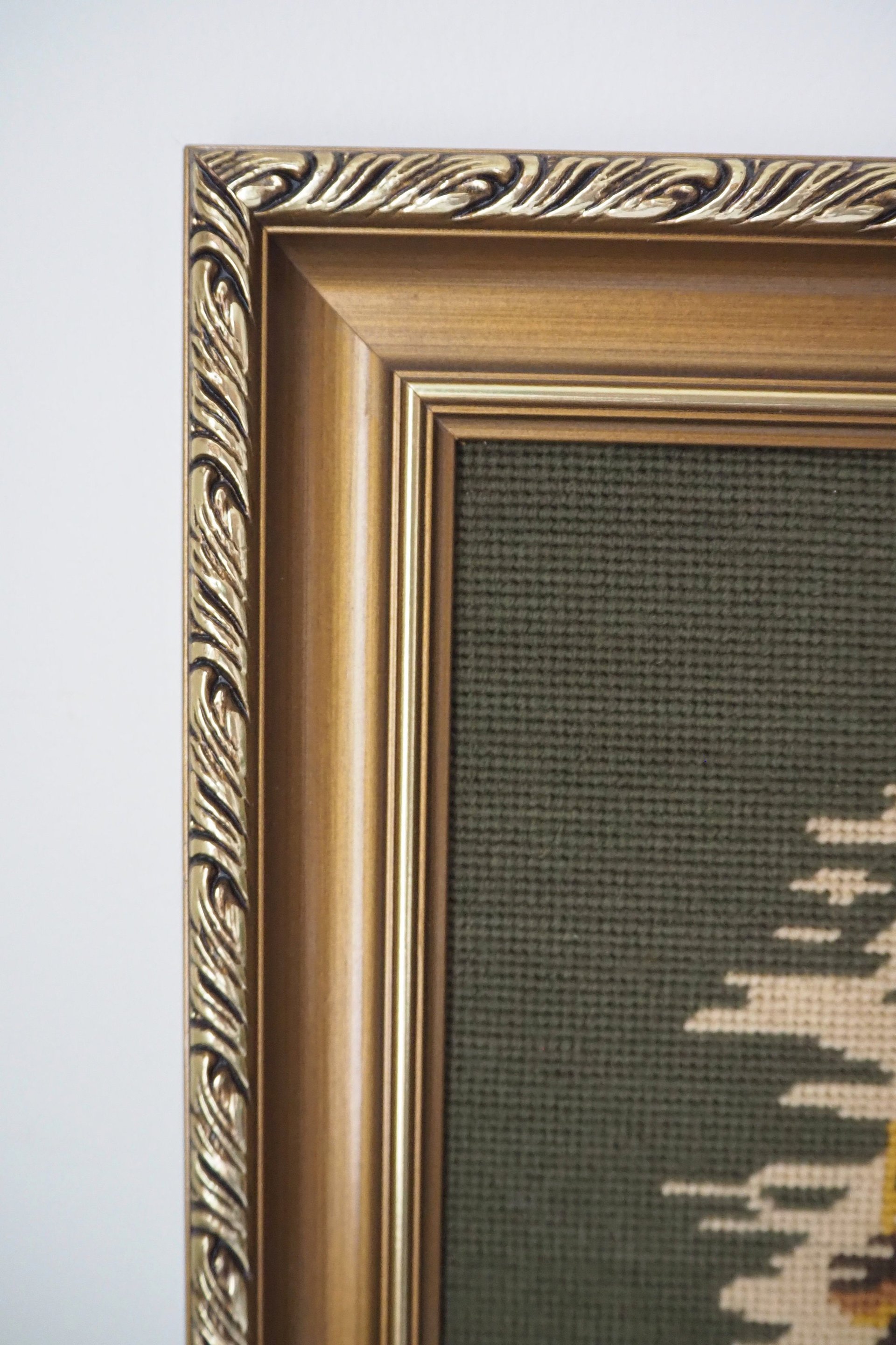 Vintage needlepoint wall art | Religious needlepoint | Scandinavian wall art | Needlepoint wall hanging | Wool needlepoint