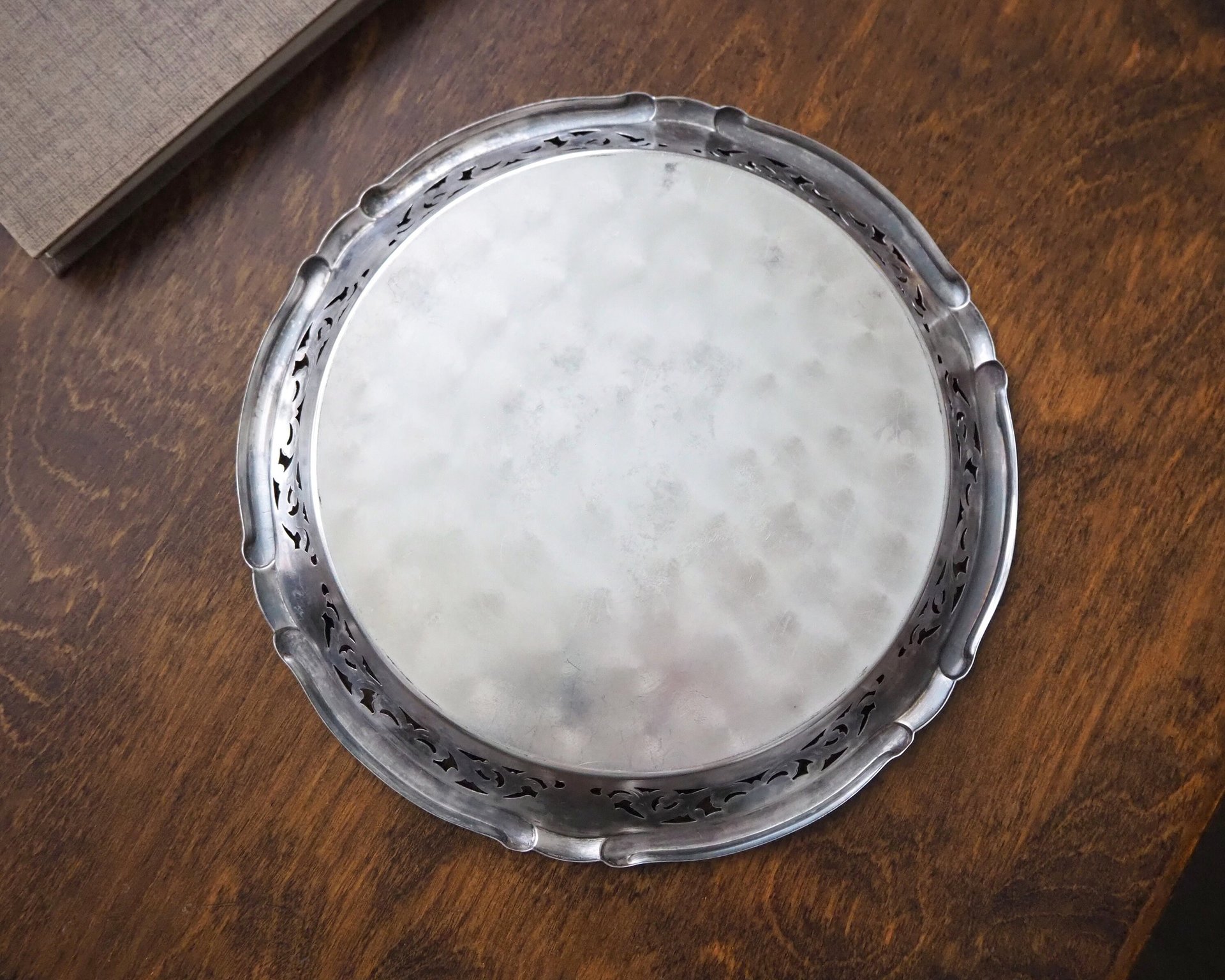 Vintage alpacca silver tray | Alpacca silver platter | Vintage serving tray | Small serving tray