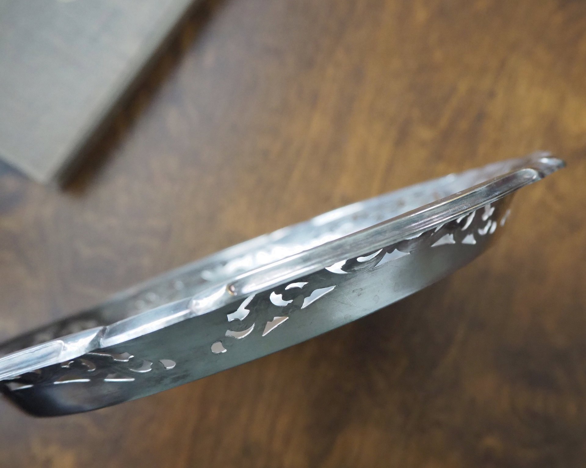 Vintage alpacca silver tray | Alpacca silver platter | Vintage serving tray | Small serving tray