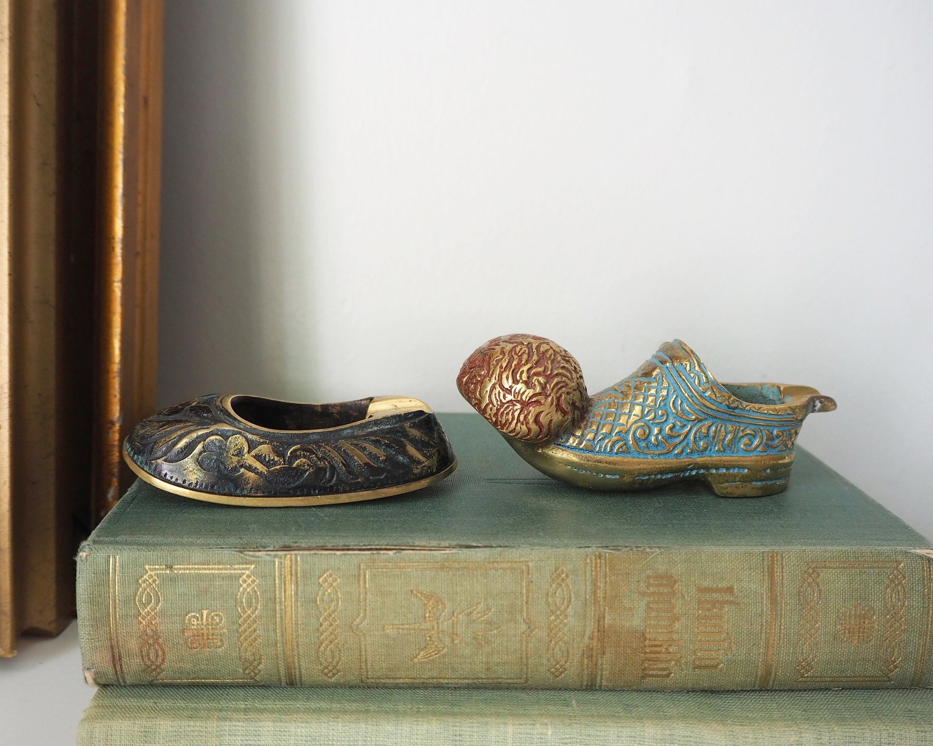 Vintage brass ashtray | Small vintage ashtray | Brass ashtray | Shoe ashtray