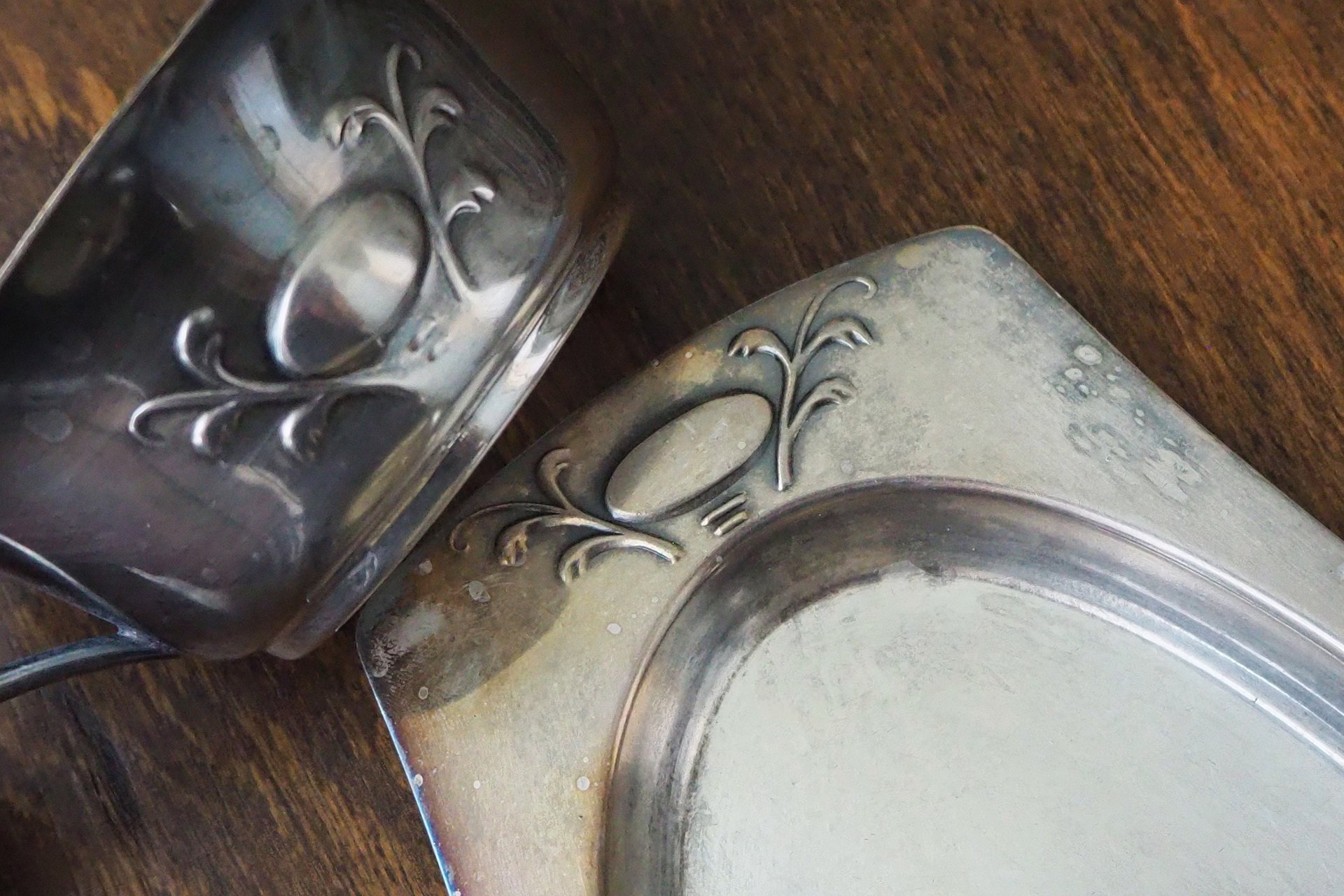 Vintage alpacca creamer and sugar bowl set | Vintage alpacca silver creamer and sugar set | Vintage creamer and sugar bowl set