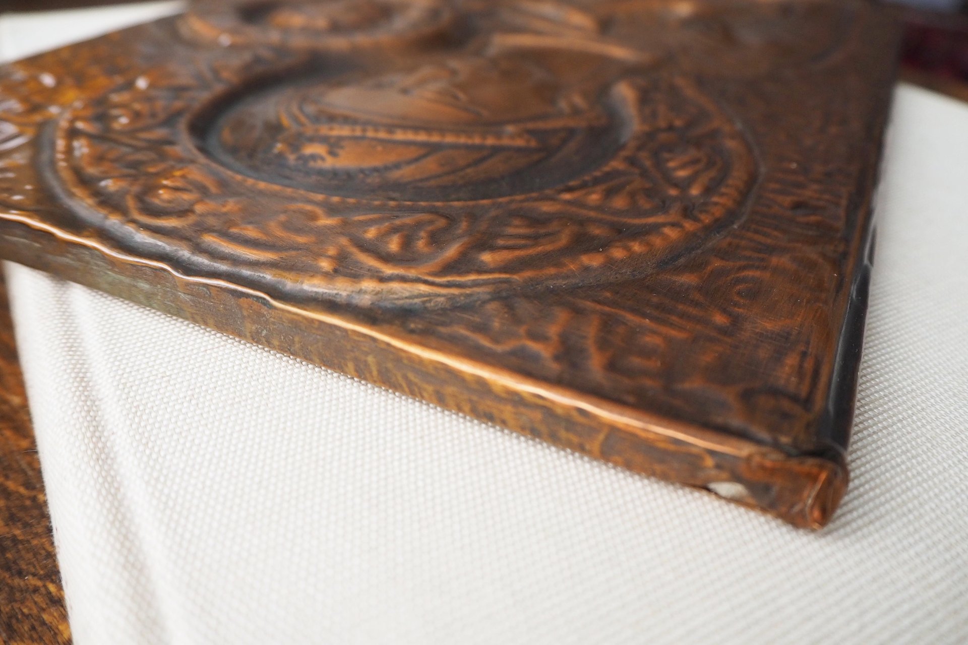 Vintage copper wall plaque | Vintage religious icon | Copper religious wall plaque | Vintage copper icon