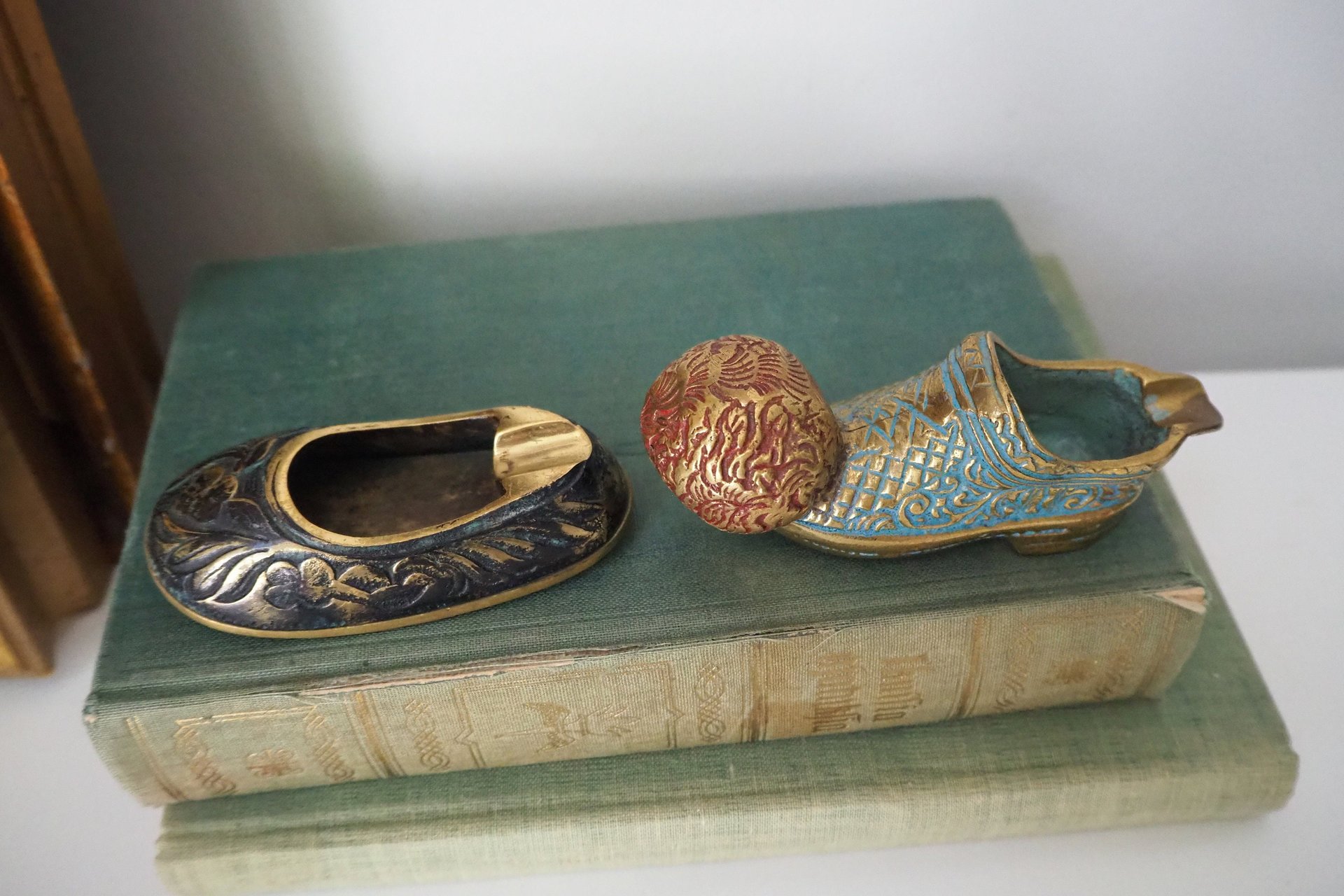 Vintage brass ashtray | Small vintage ashtray | Brass ashtray | Shoe ashtray