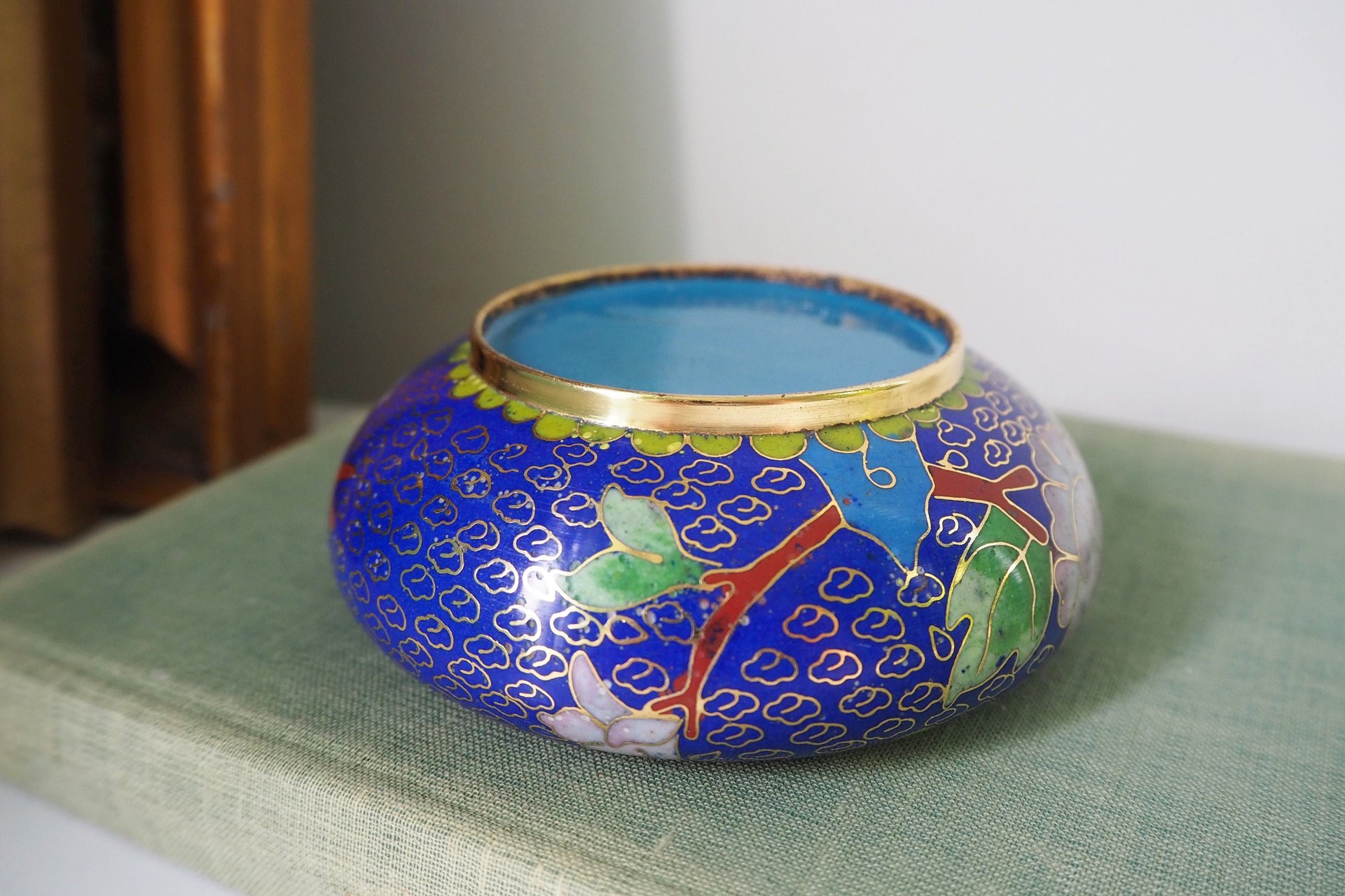 Vintage Cloisonné ashtray | Enameled brass ashtray | Vintage ashtray | Cloisonné ashtray