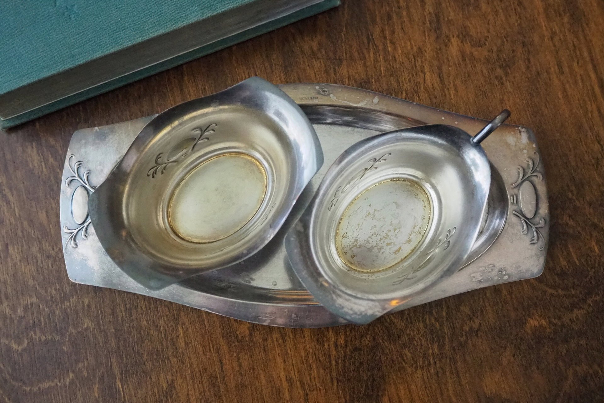 Vintage alpacca creamer and sugar bowl set | Vintage alpacca silver creamer and sugar set | Vintage creamer and sugar bowl set