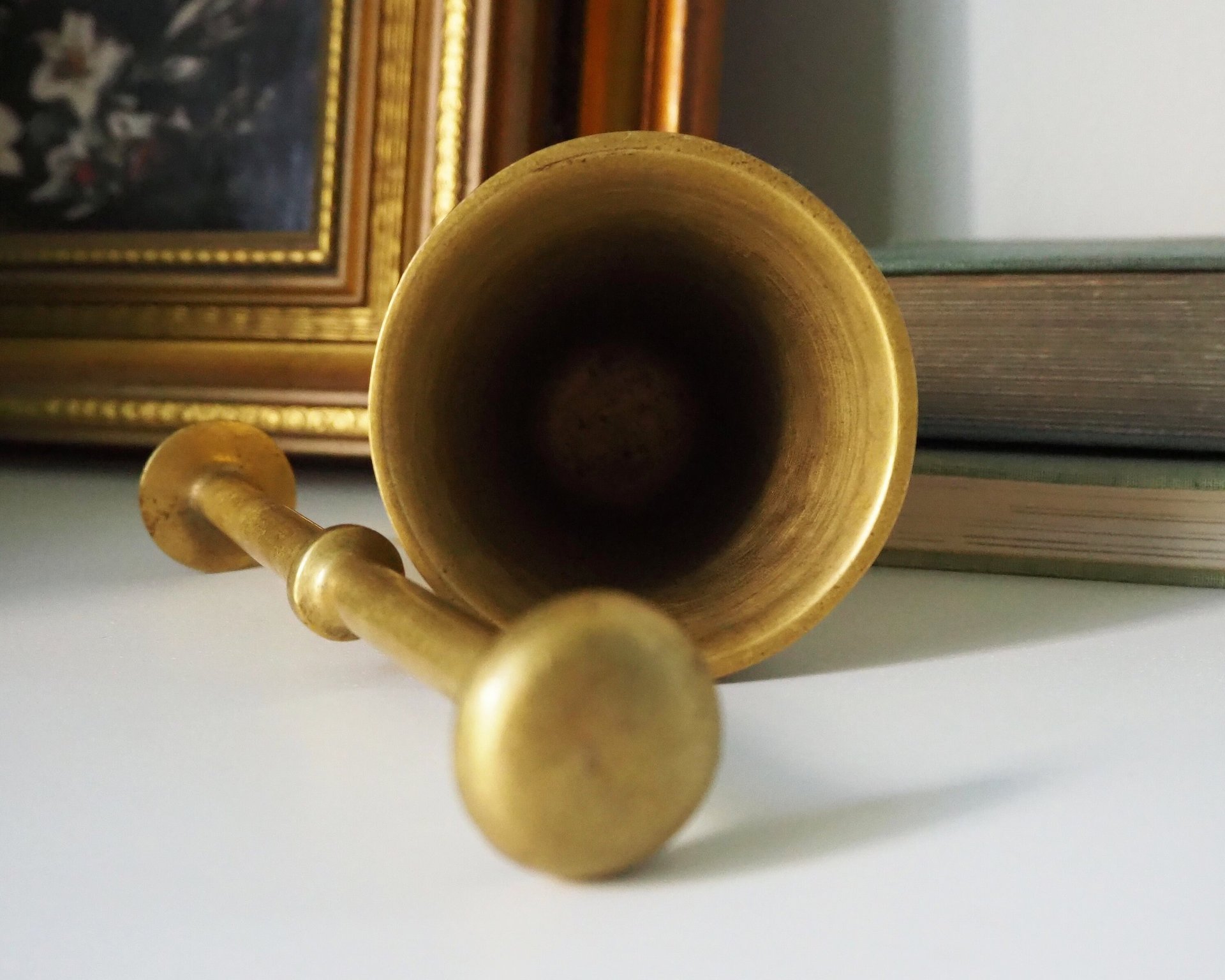 Vintage brass mortar and pestle | Vintage brass mortar | Heavy brass mortar and pestle