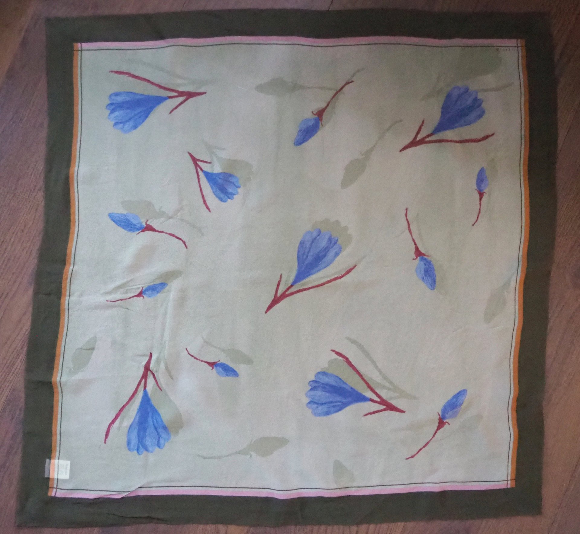 Vintage silk scarf | Vintage Marja Kurki scarf | Marja Kurki silk scarf | Small vintage silk scarf