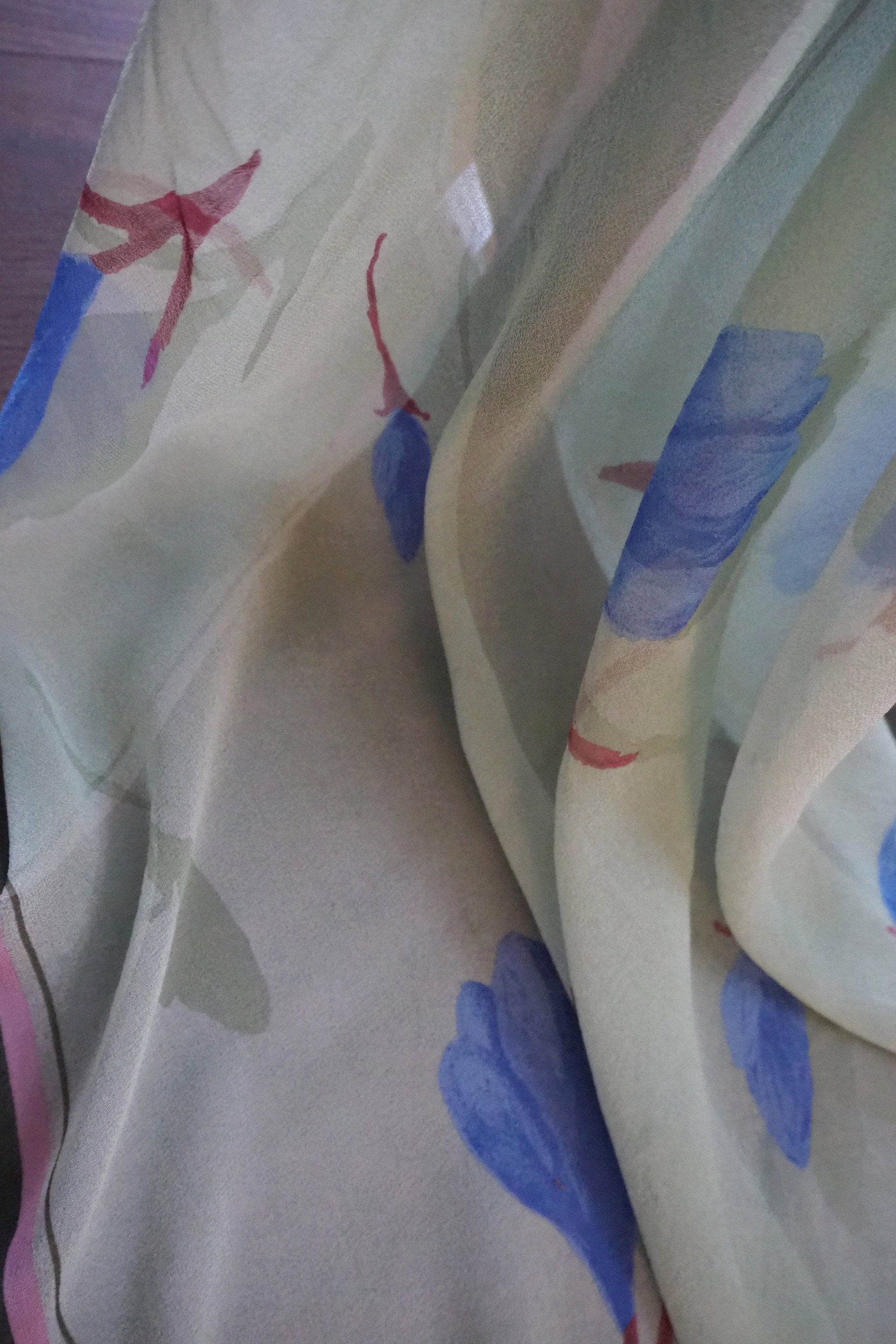 Vintage silk scarf | Vintage Marja Kurki scarf | Marja Kurki silk scarf | Small vintage silk scarf