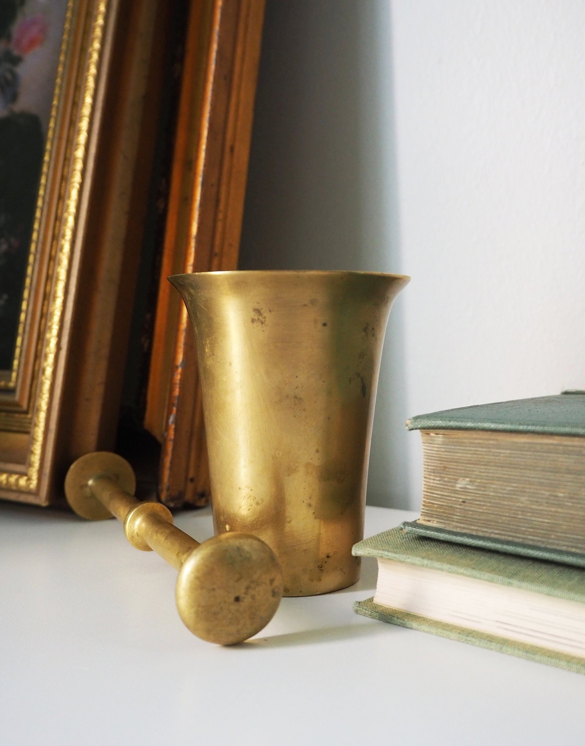Vintage brass mortar and pestle | Vintage brass mortar | Heavy brass mortar and pestle