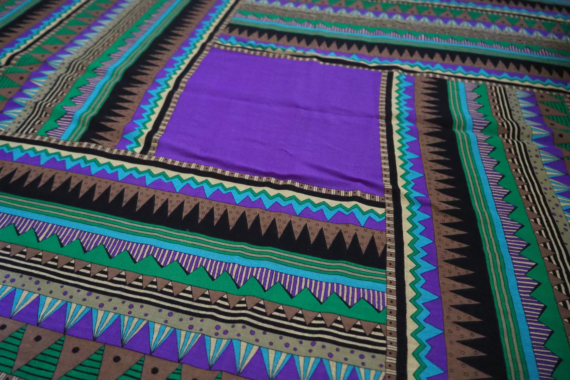 Vintage wool scarf | Geometric vintage wool scarf | Vintage Marja Kurki scarf | Marja Kurki wool scarf | Large wool scarf