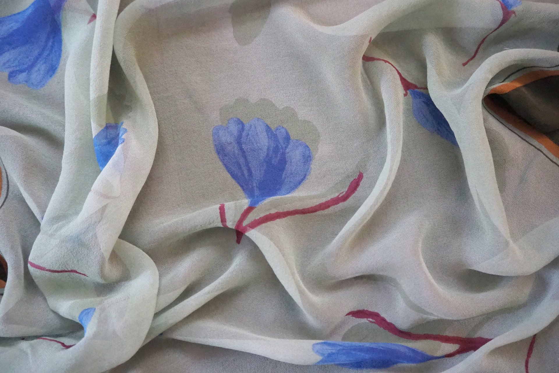 Vintage silk scarf | Vintage Marja Kurki scarf | Marja Kurki silk scarf | Small vintage silk scarf
