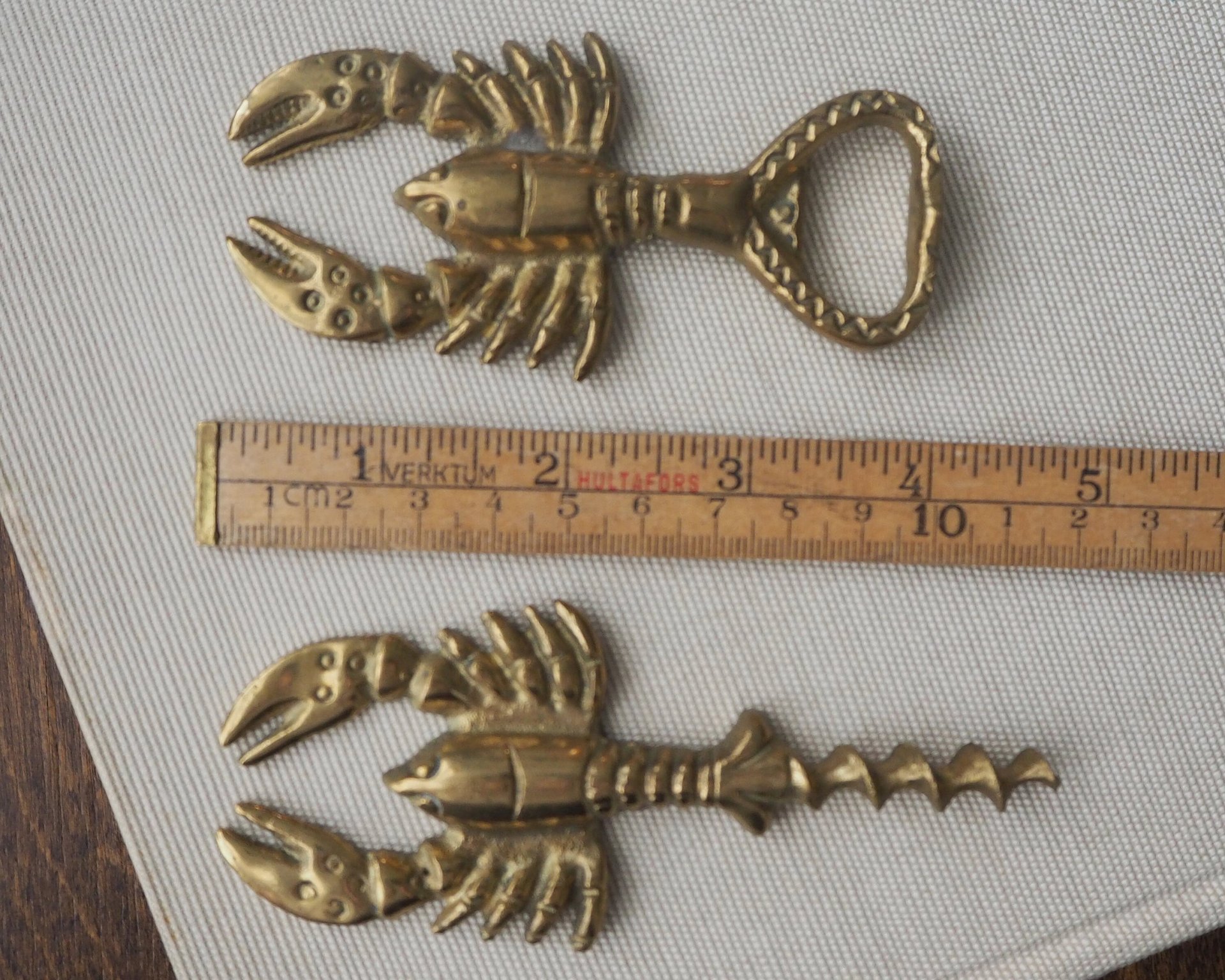 Vintage brass bottle opener set | Lobster bottle openers | Brass bottle openers | Vintage bottle openers | Brass wine bottle openers