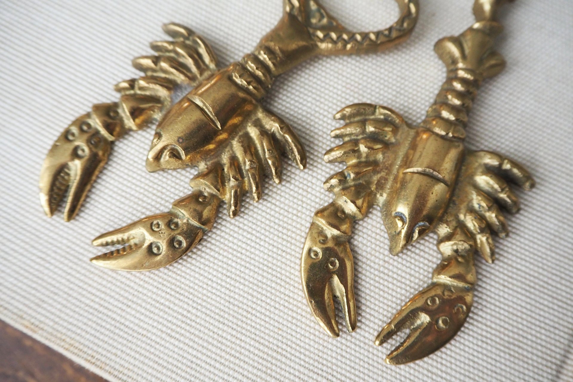 Vintage brass bottle opener set | Lobster bottle openers | Brass bottle openers | Vintage bottle openers | Brass wine bottle openers