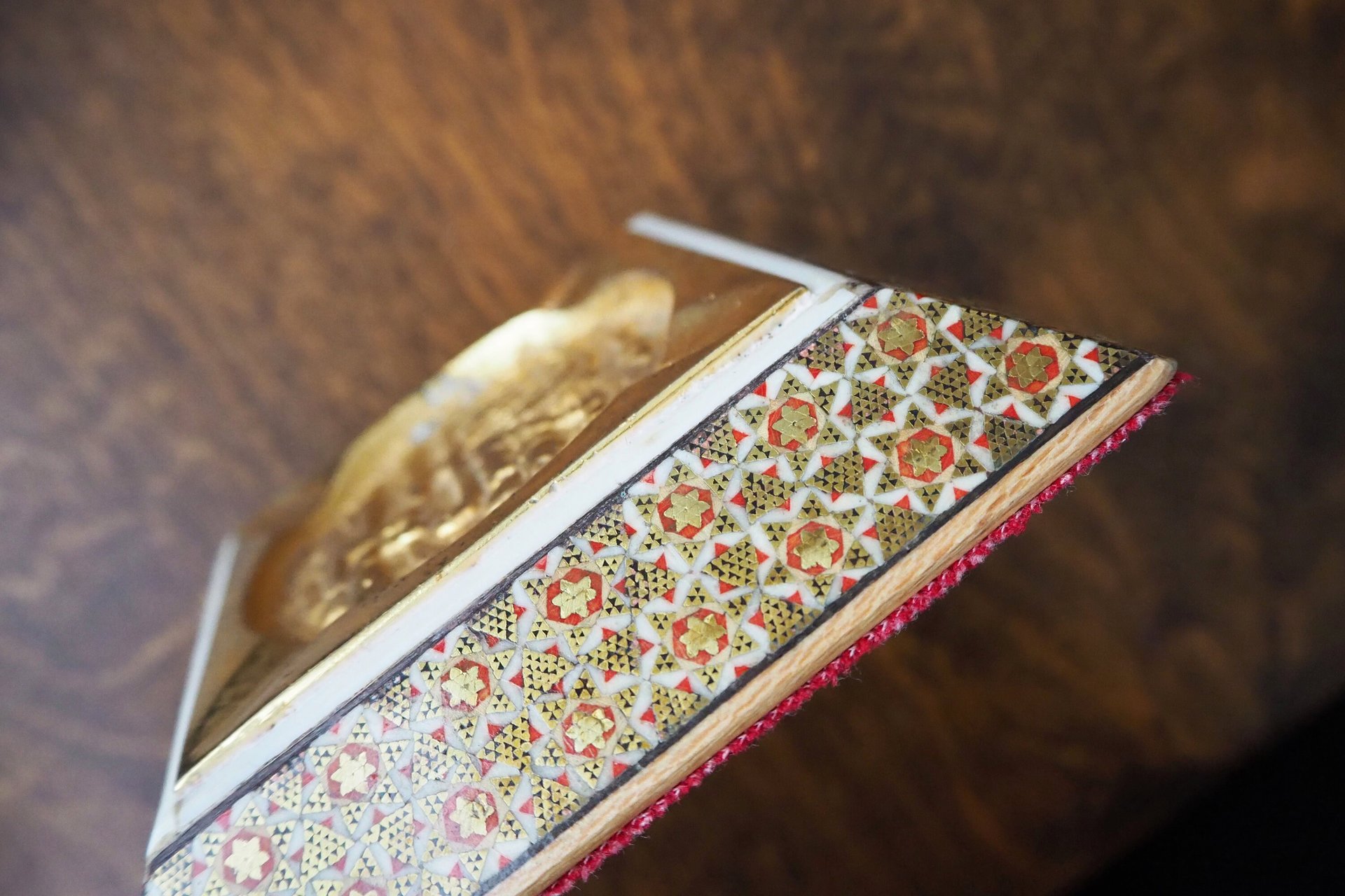 Vintage ashtray | Mosaic inlay ashtray | Brass ashtray | Mosaic ashtray