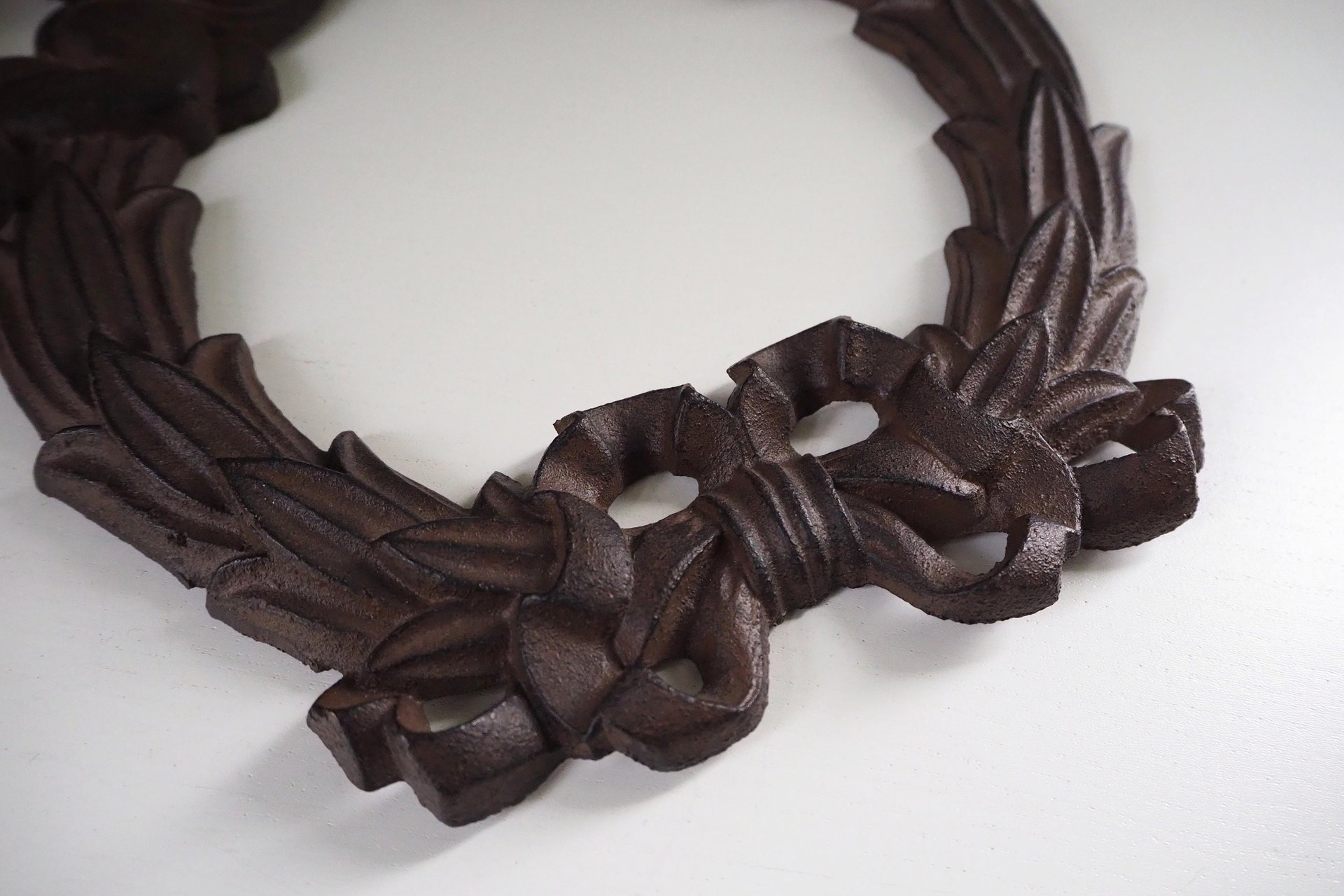 Vintage cast iron wreath | Angel wreath | Cast iron wreath | Vintage Christmas wreath | Cherub wreath | Vintage Christmas decor