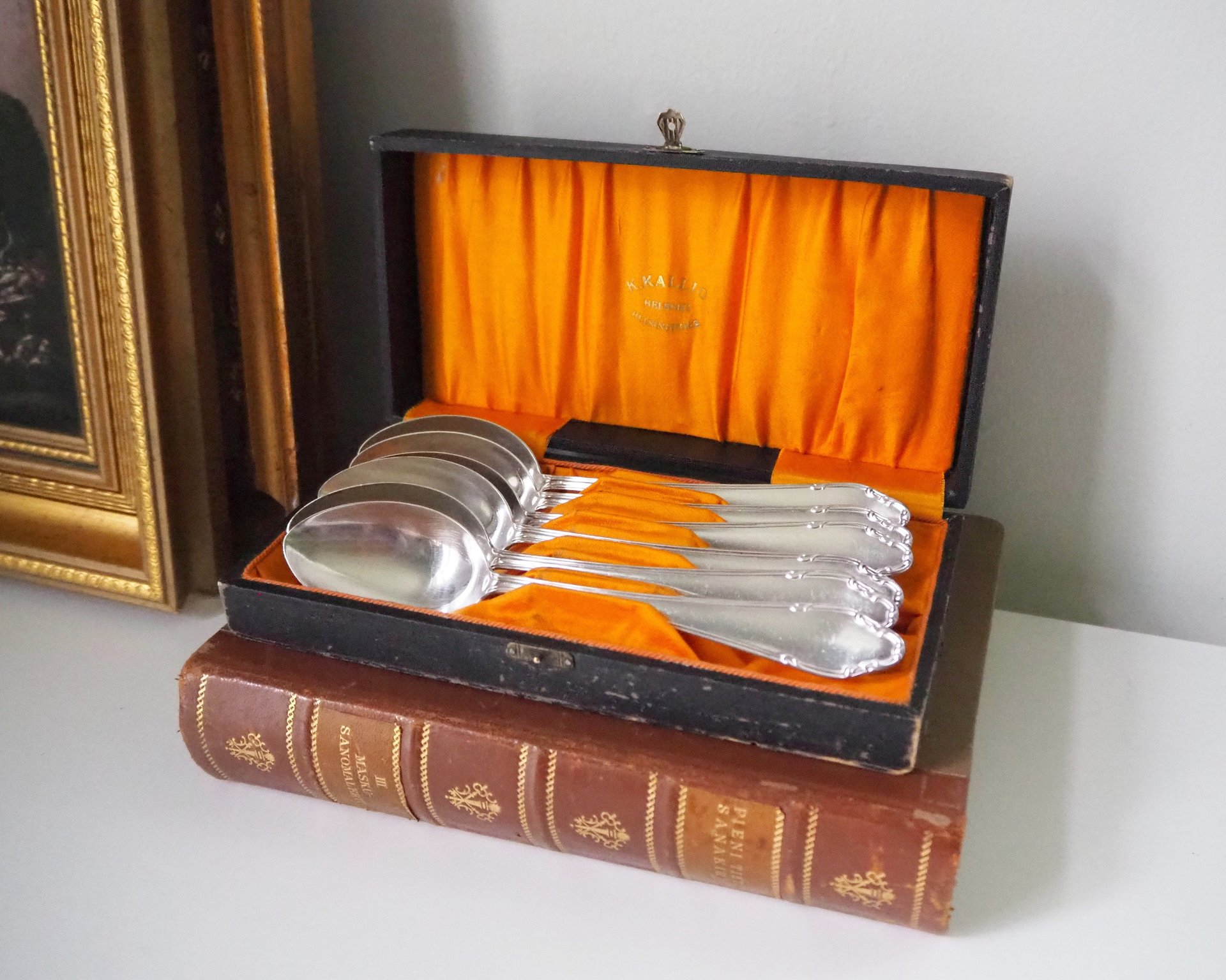 Set of six vintage tablespoons | Vintage silver plated tablespoons | Vintage tablespoon set | Vintage alpacca silver spoons