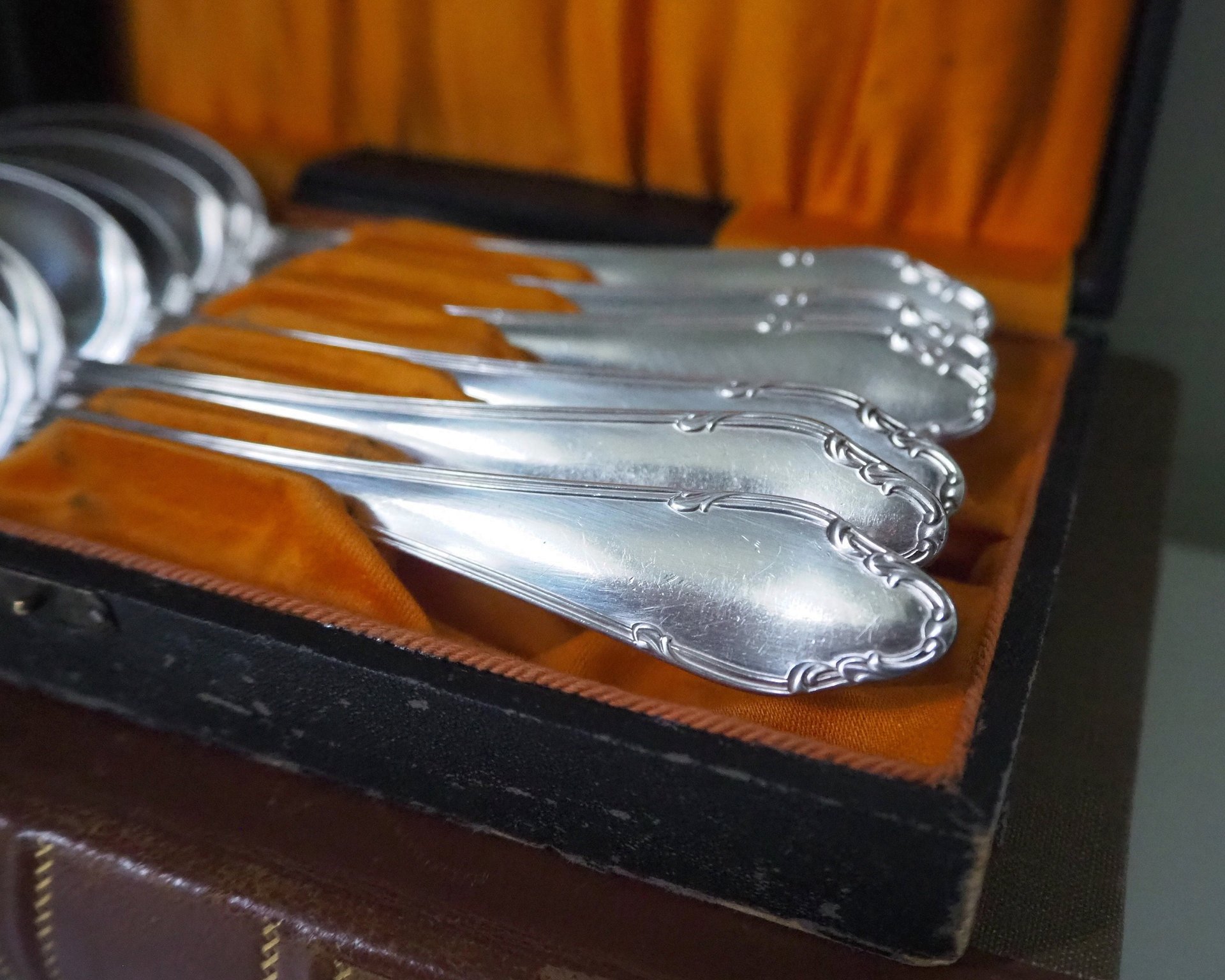 Set of six vintage tablespoons | Vintage silver plated tablespoons | Vintage tablespoon set | Vintage alpacca silver spoons