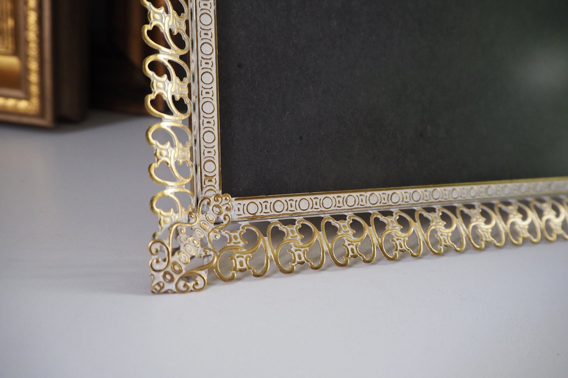 Vintage photo frame 18x24 cm | Vintage brass frame | Brass picture frame | Vintage Jyden picture frame | Danish photo frame