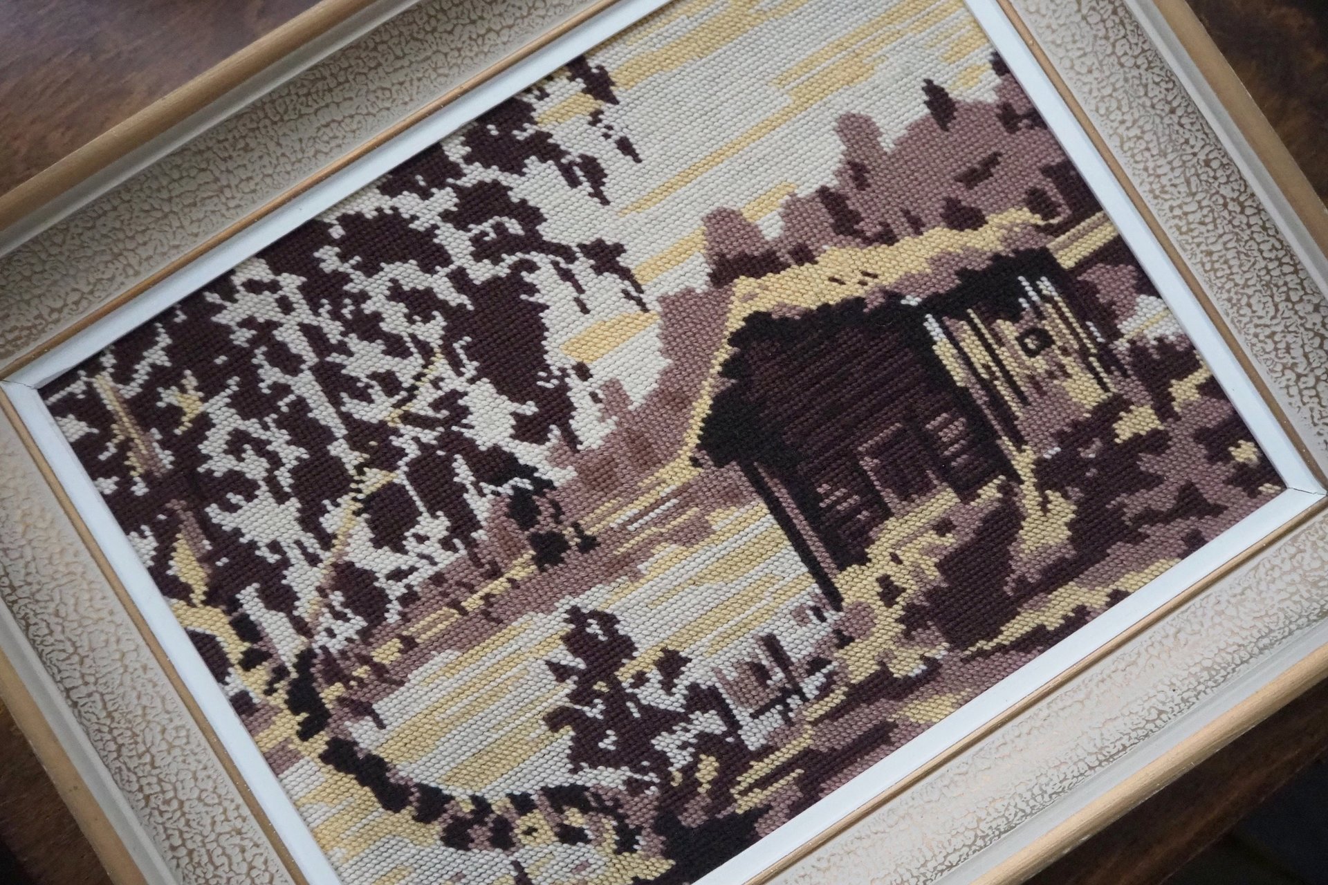 Vintage needlepoint wall art | Landscape needlepoint | Scandinavian wall art | Needlepoint wall hanging | Scenery needlepoint