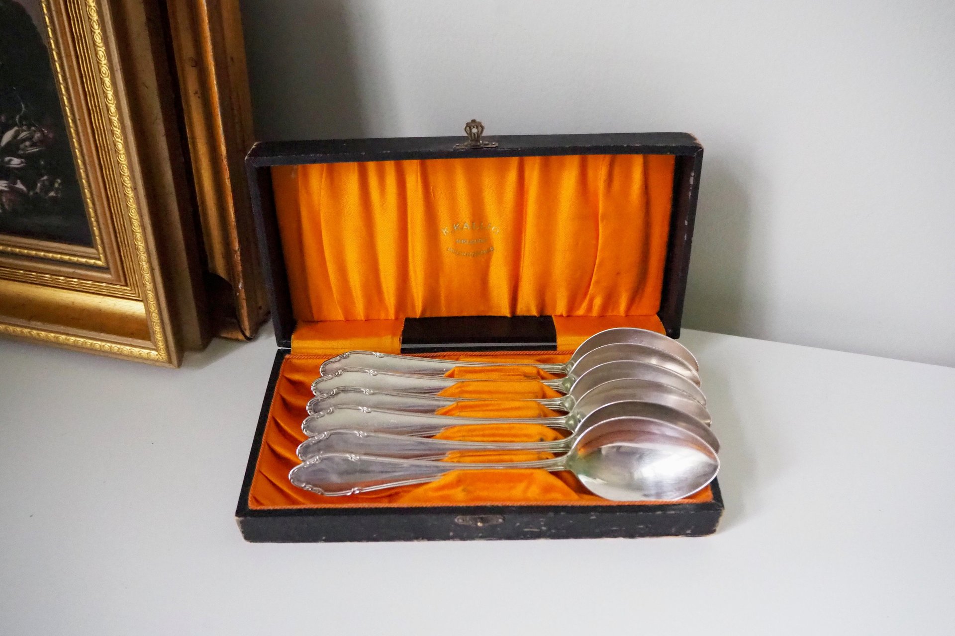 Set of six vintage tablespoons | Vintage silver plated tablespoons | Vintage tablespoon set | Vintage alpacca silver spoons