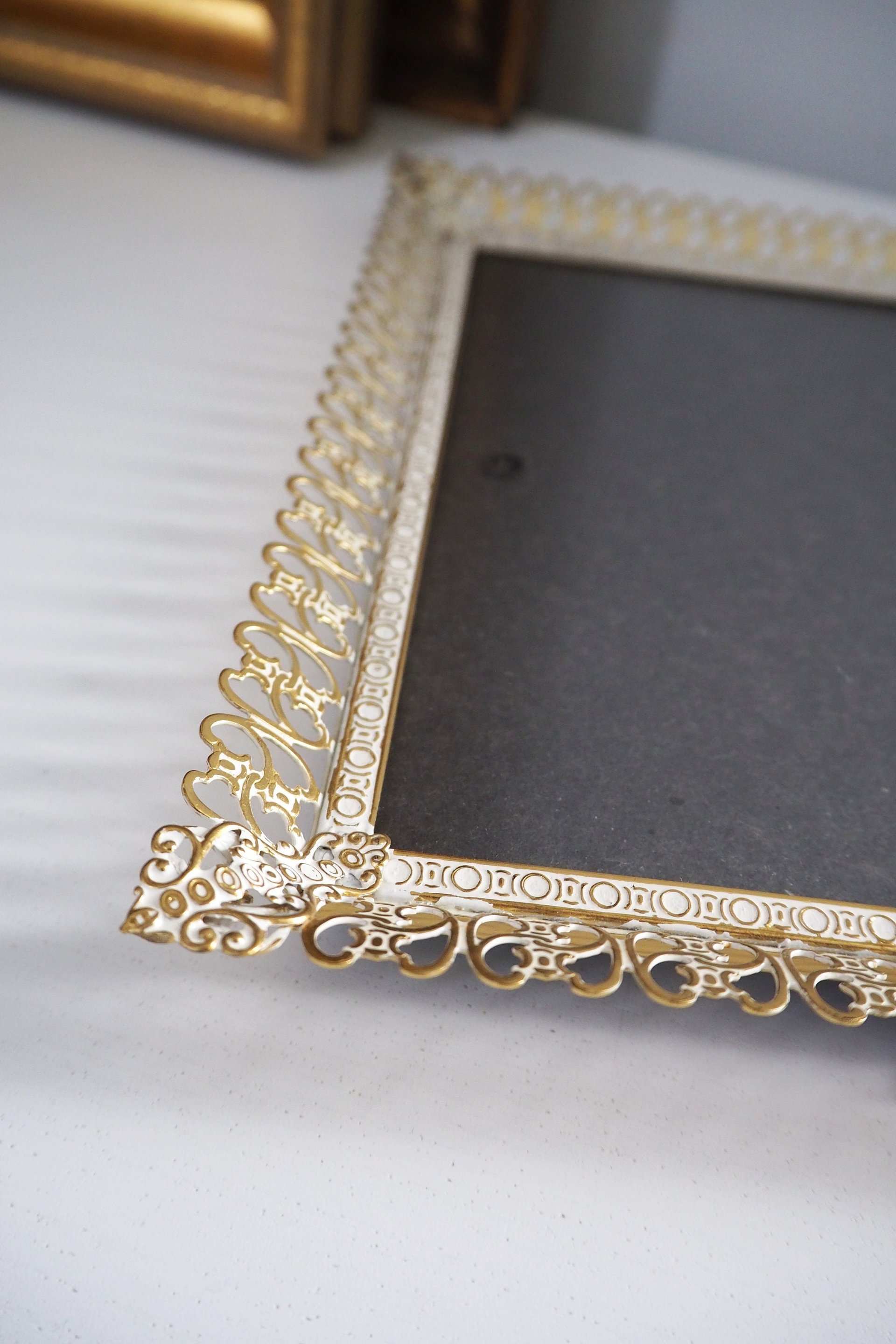 Vintage photo frame 18x24 cm | Vintage brass frame | Brass picture frame | Vintage Jyden picture frame | Danish photo frame