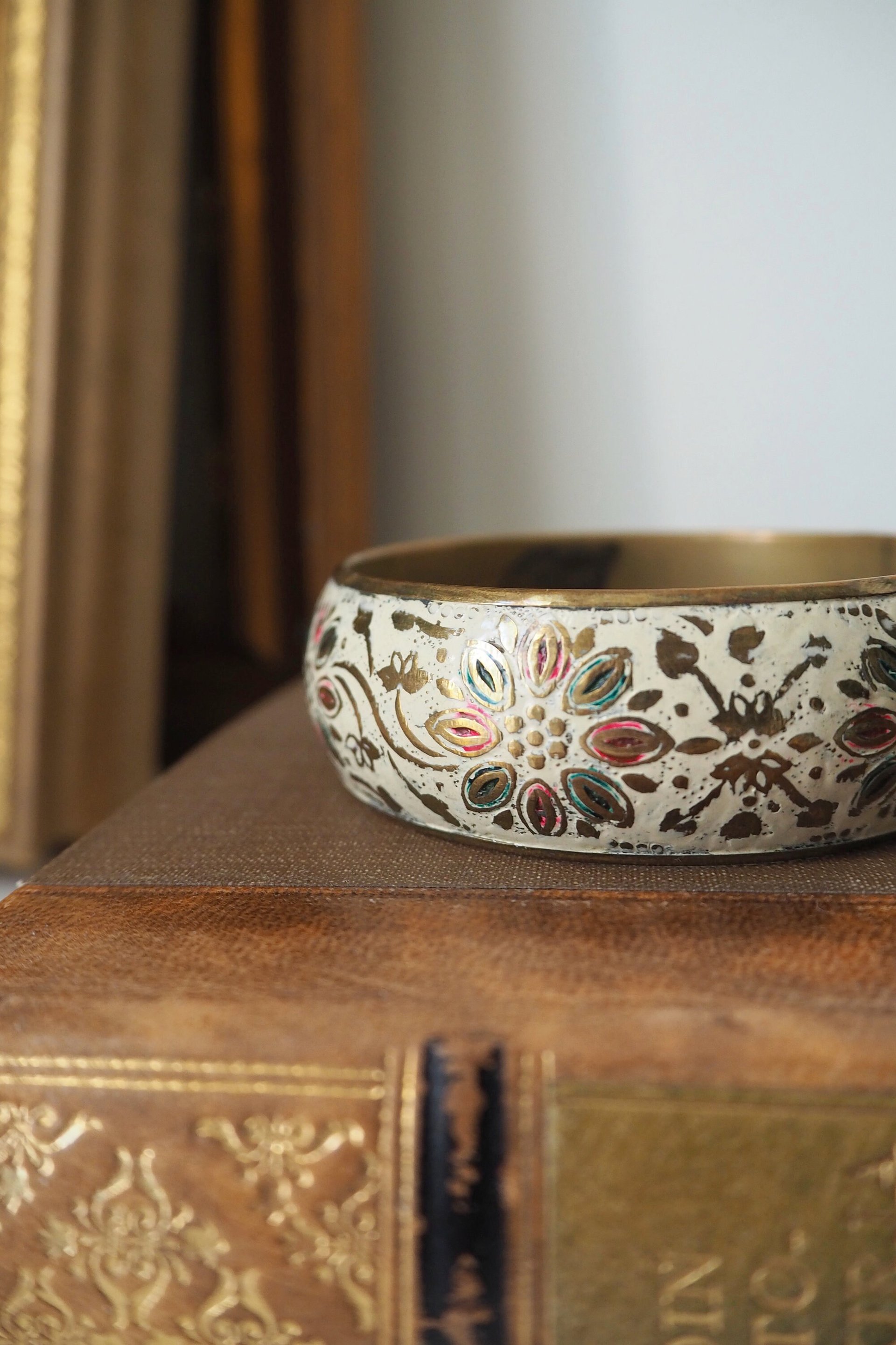 Vintage brass bangle | Vintage brass bracelet | Ornate brass bangle | Stacking bangle