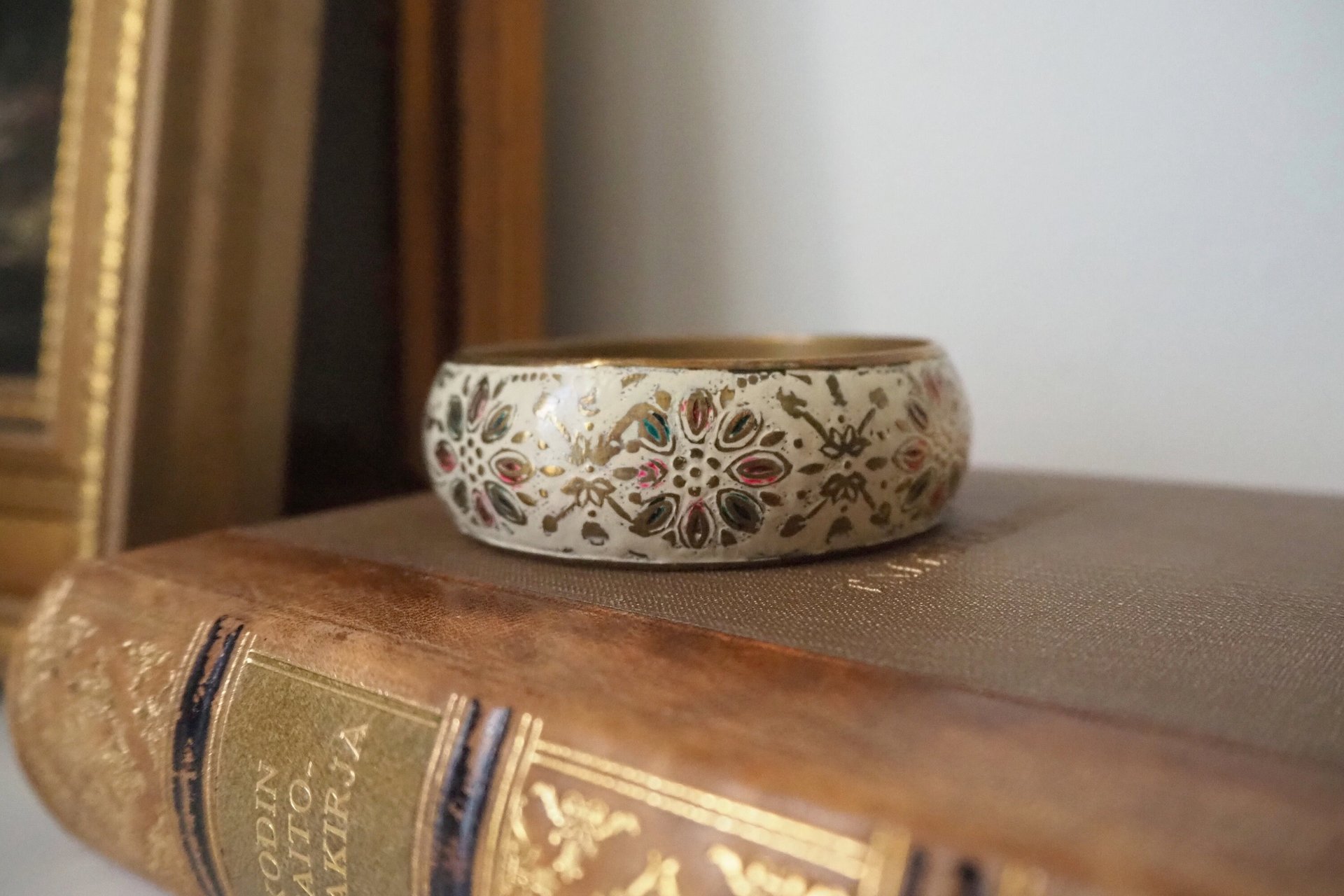 Vintage brass bangle | Vintage brass bracelet | Ornate brass bangle | Stacking bangle