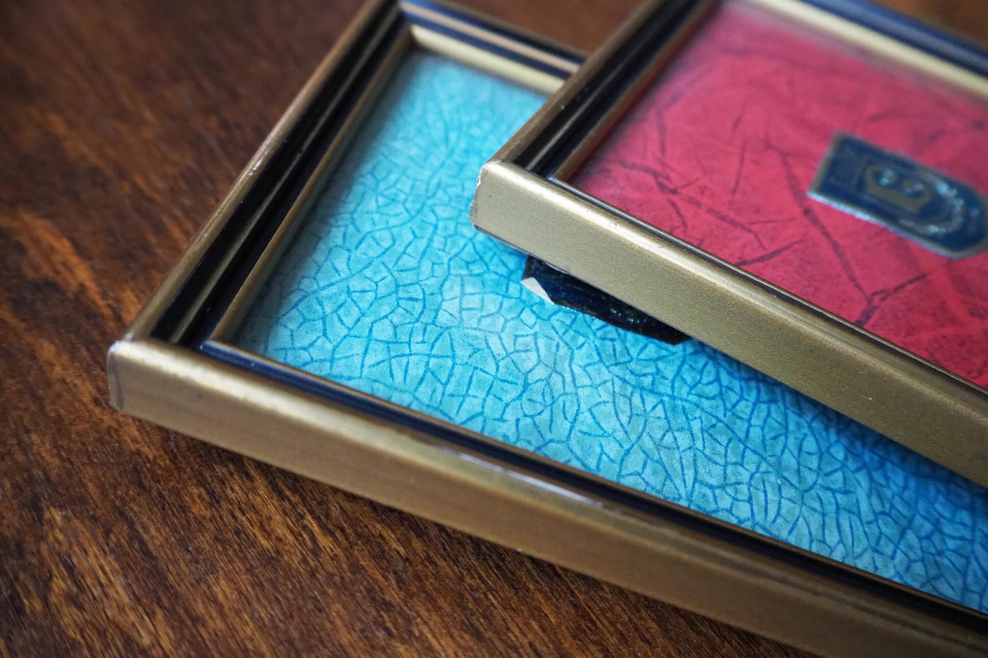 Set of two vintage frames | Vintage wooden picture frames | Vintage Eklöf photo frame | Made in Finland