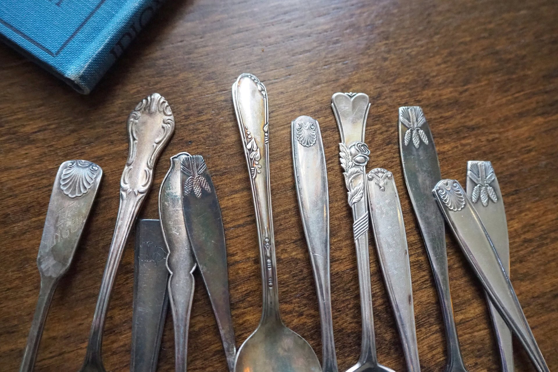 Set of six vintage coffee spoons | Small vintage spoons | Mismatched vintage spoons | Vintage coffee spoon set | Vintage alpacca spoons