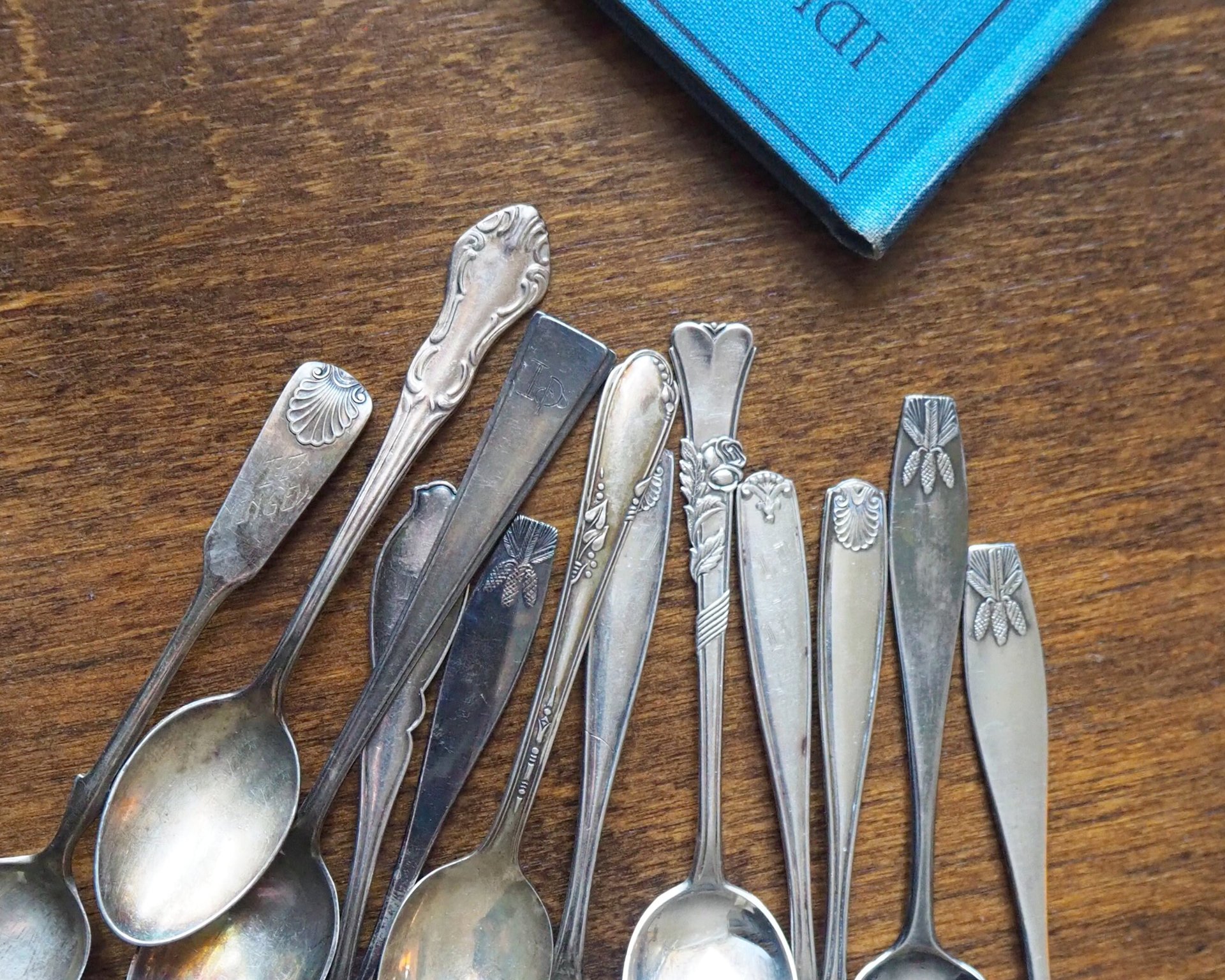 Set of six vintage coffee spoons | Small vintage spoons | Mismatched vintage spoons | Vintage coffee spoon set | Vintage alpacca spoons