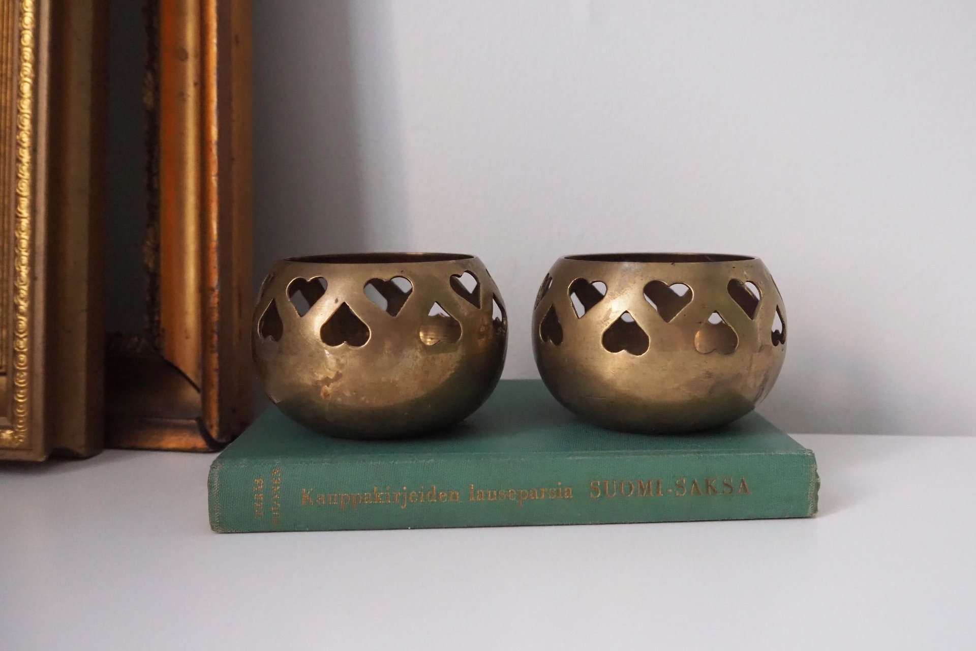 Vintage tealight holder sets | Brass candleholders | Vintage brass tealight holders | Brass tealight holders | Candleholder sets
