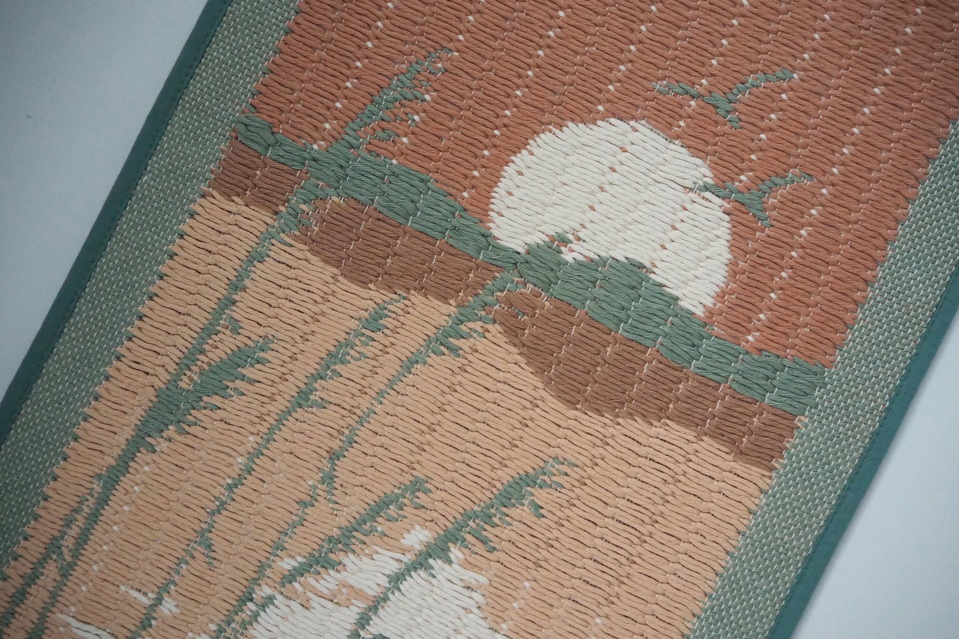 Vintage wall hanging | Pastel wall hanging | Vintage pink wall hanging | Scandinavian woven textile | Made in Finland